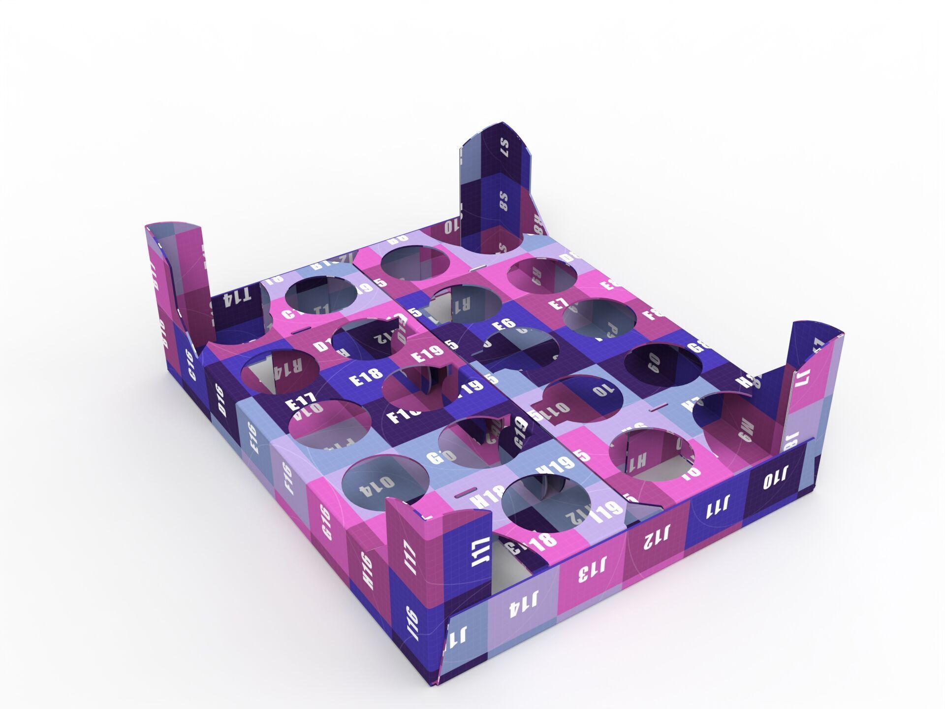 Cardboard Retail Display Tray for Product Packaging Merchandise Texture_8