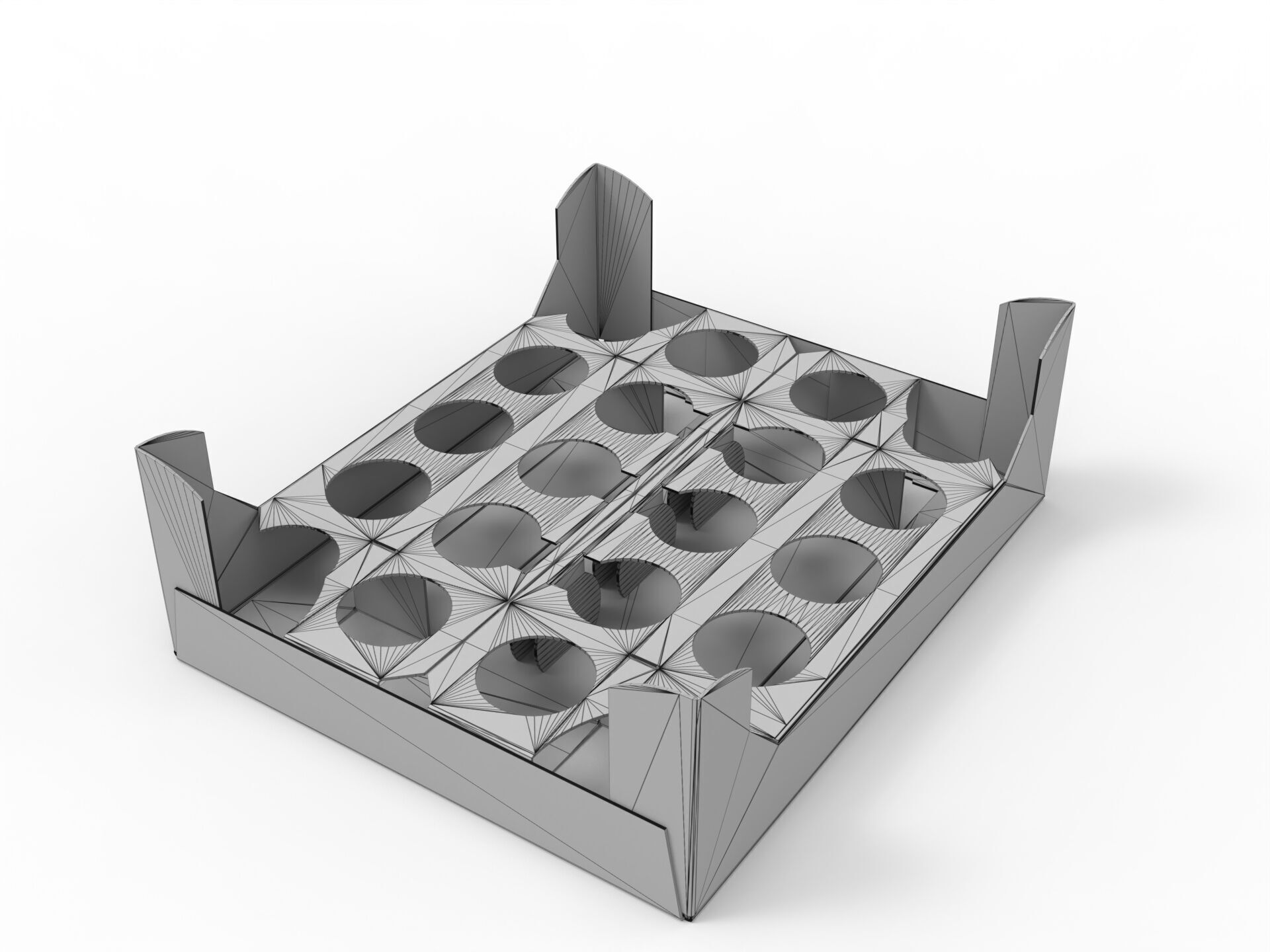 Cardboard Retail Display Tray for Product Packaging Merchandise Texture_3