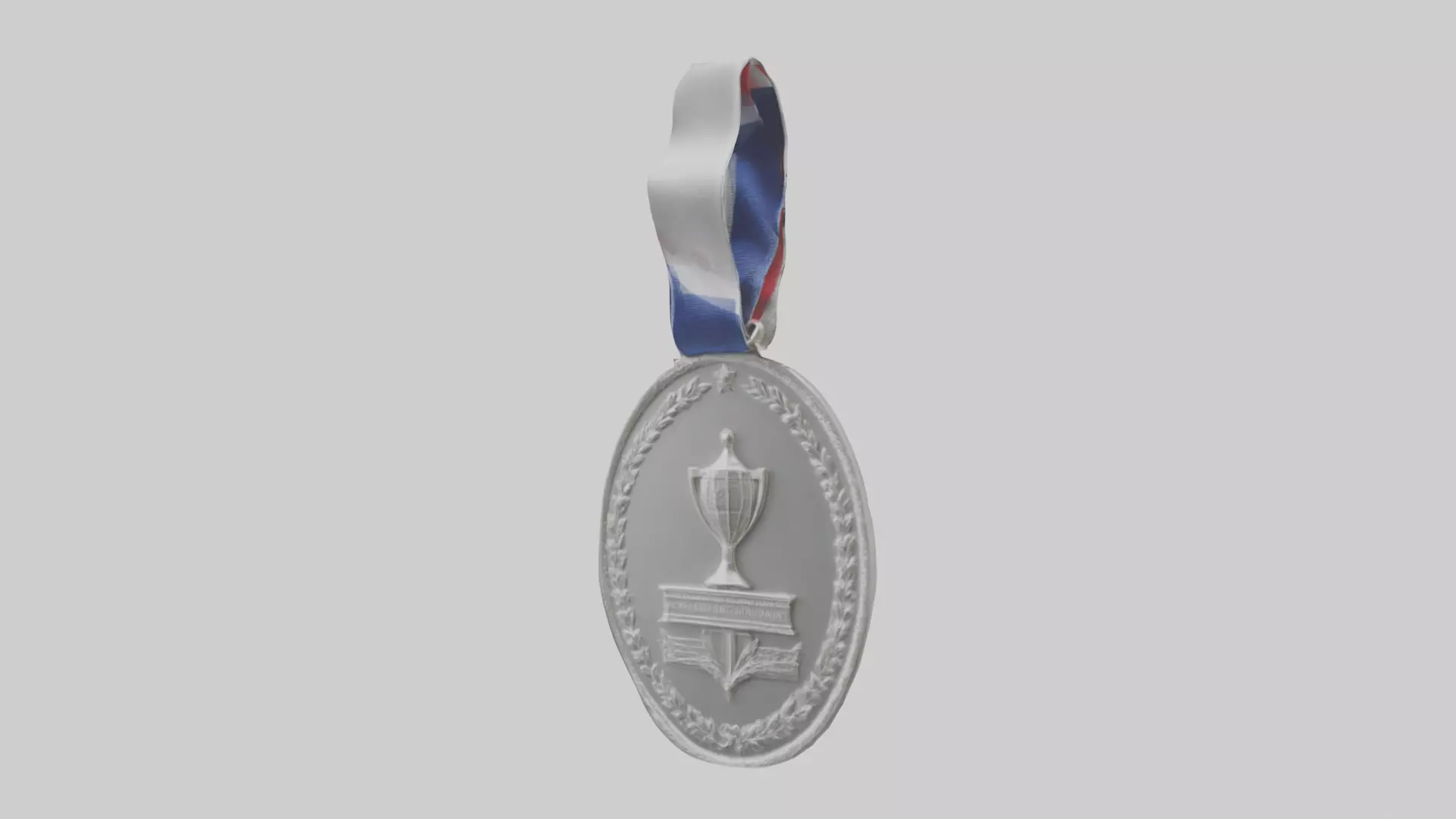 Silver Medal for Achievement model 3D model_0