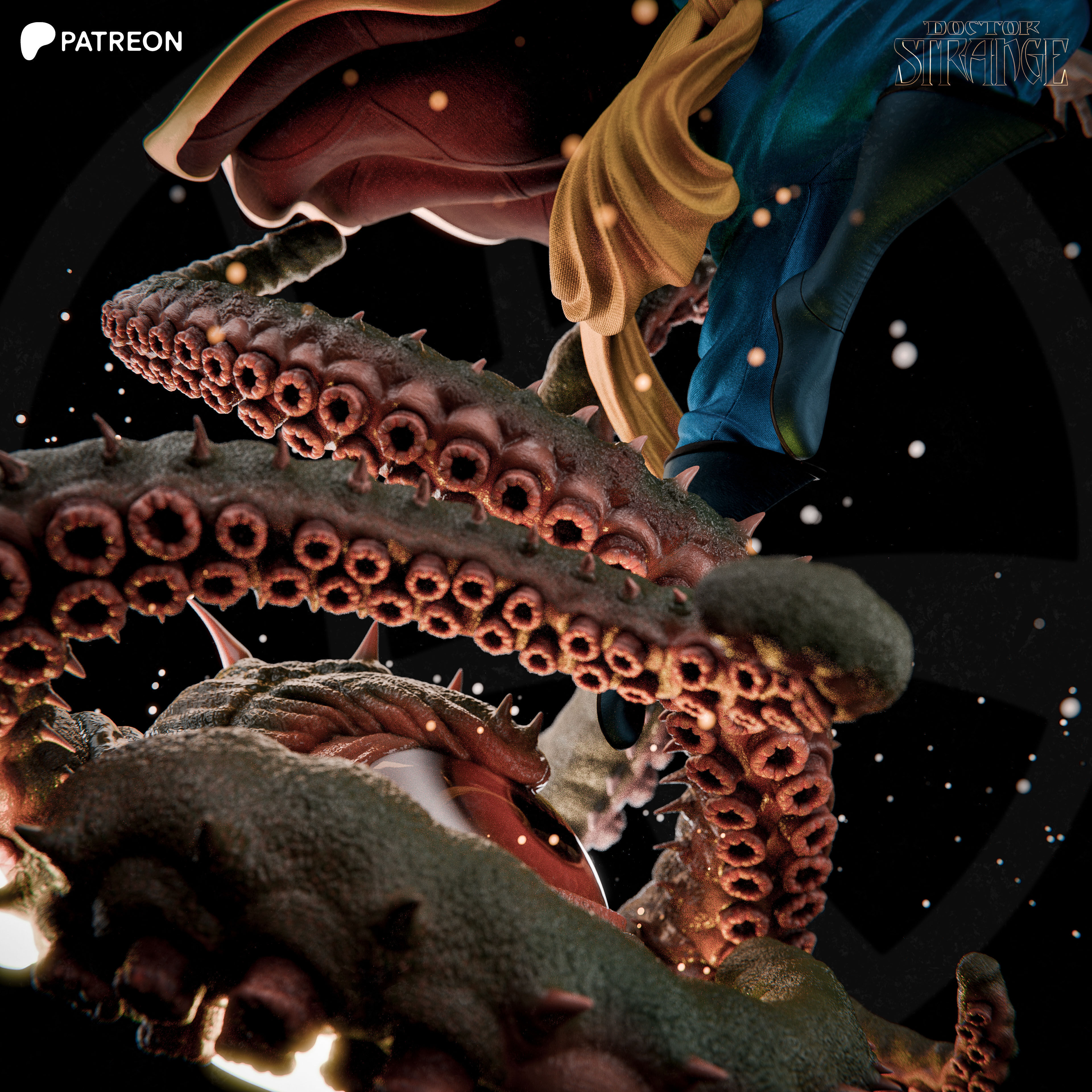 Doctor Strange - 1-6 scale STL statue 3D print model_2