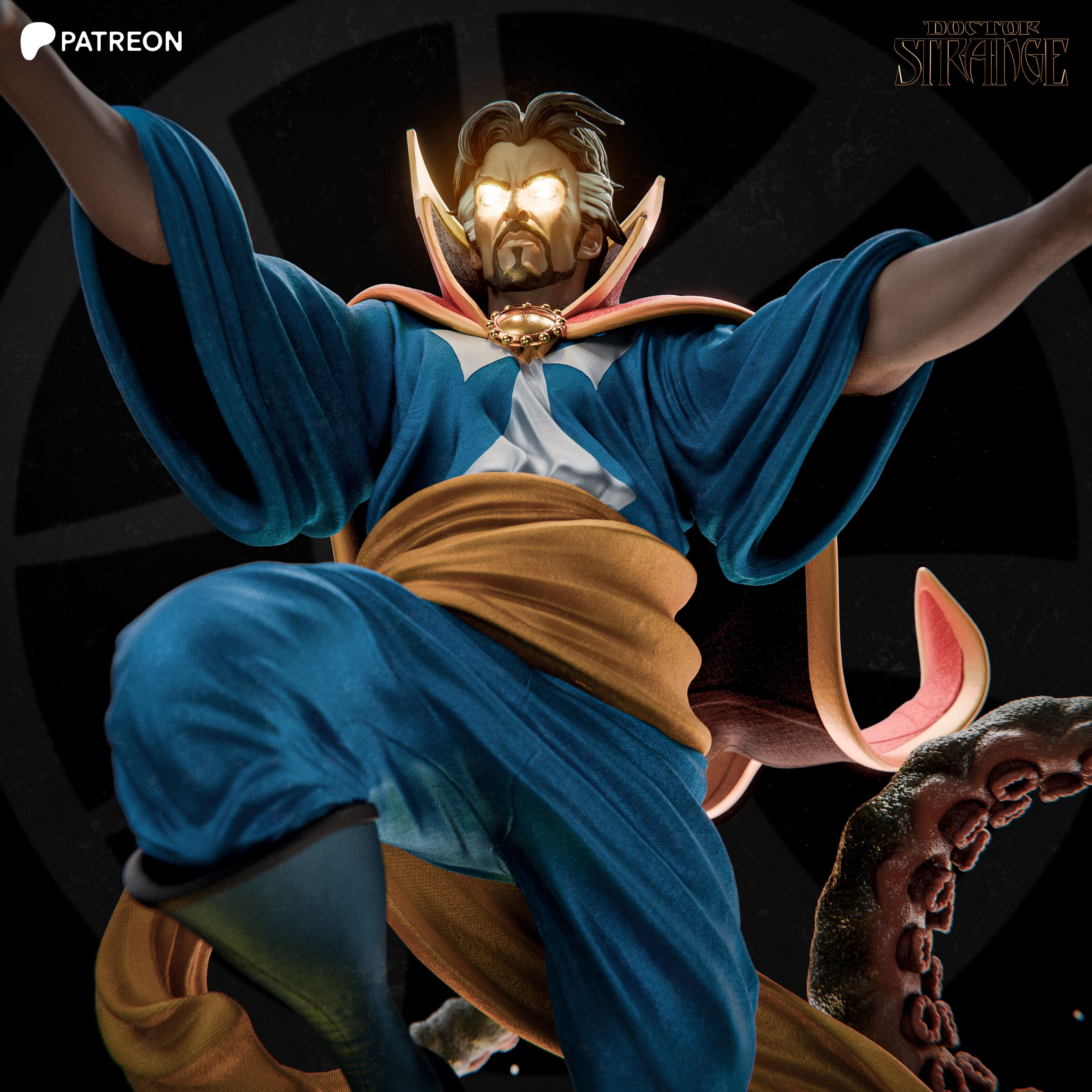 Doctor Strange - 1-6 scale STL statue 3D print model_3