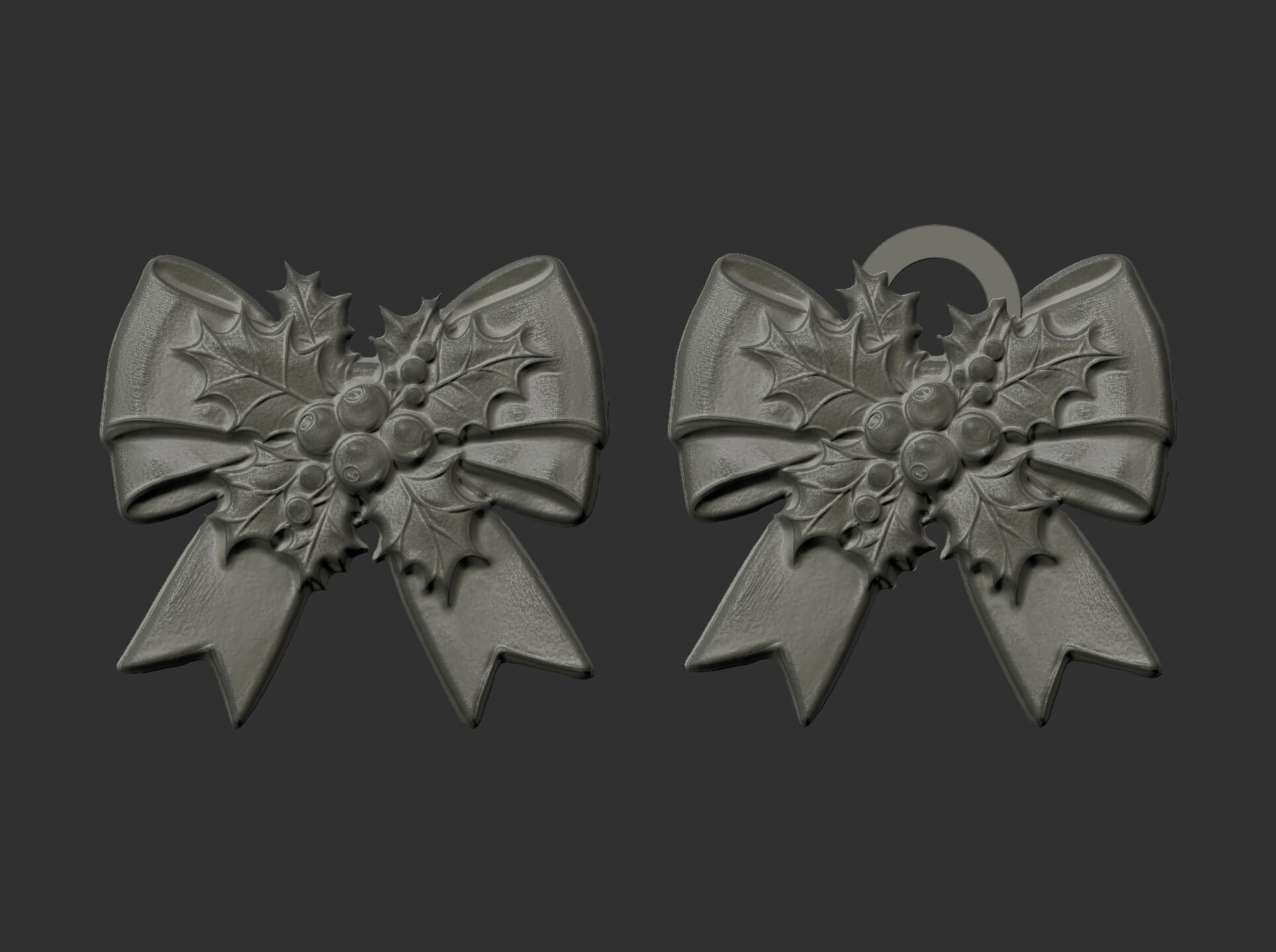 christmas ribbon bow decor 13  3D print model_8