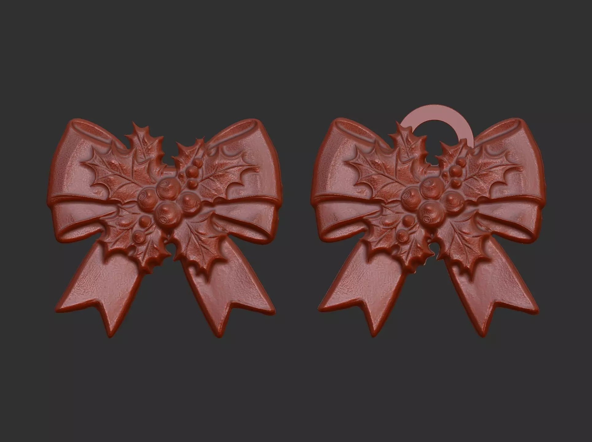 christmas ribbon bow decor 13  3D print model_0