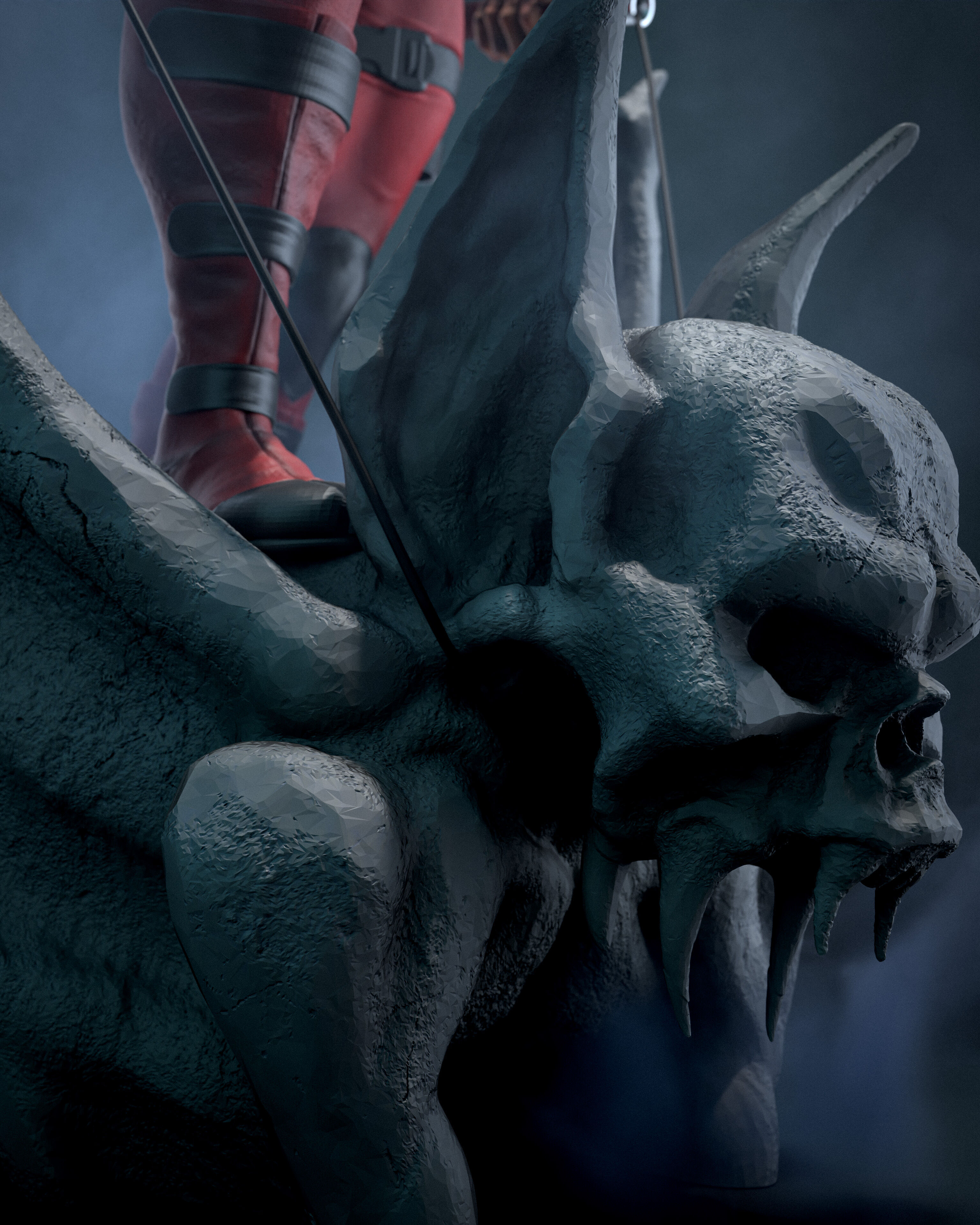 Daredevil - 1-6 scale STL statue 3D print model_2