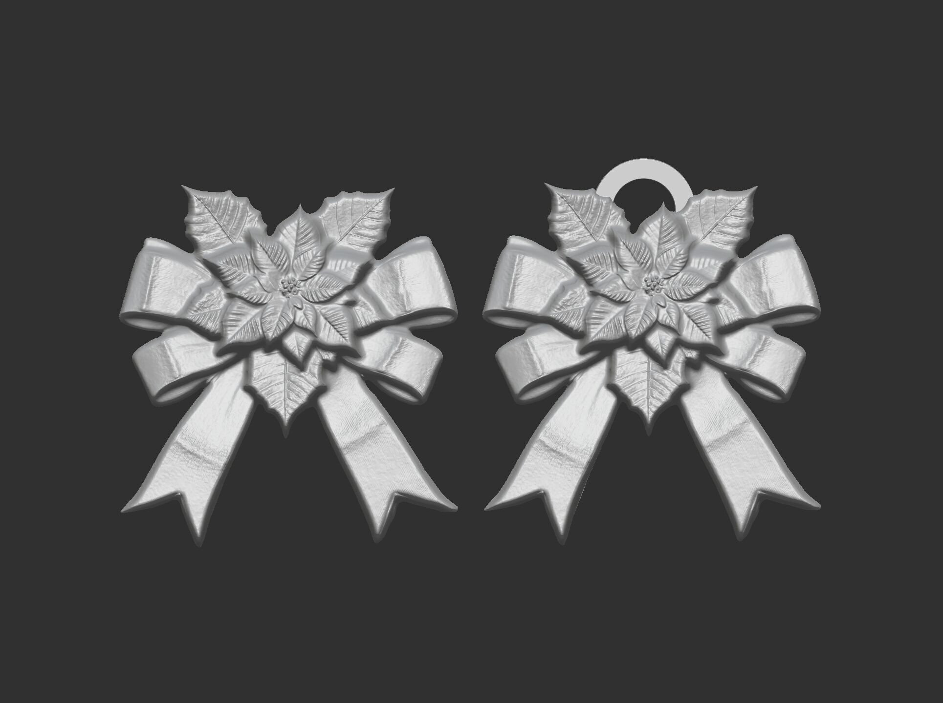 christmas tree ribbon bow 14  3D print model_5