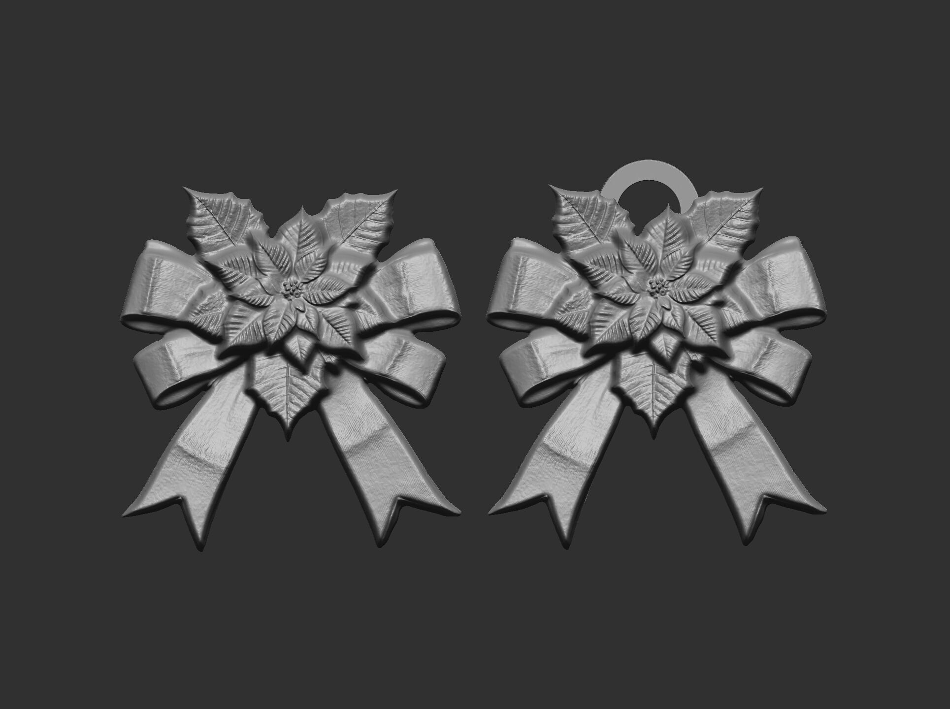 christmas tree ribbon bow 14  3D print model_1