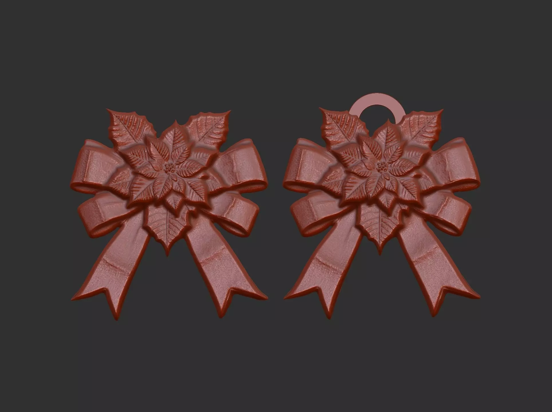 christmas tree ribbon bow 14  3D print model_0