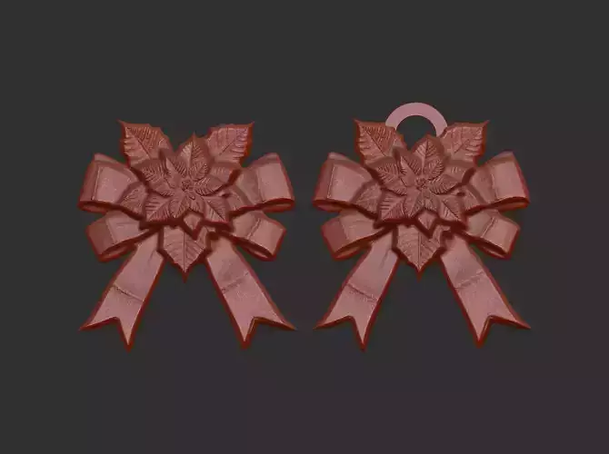 christmas tree ribbon bow 14  3D print model