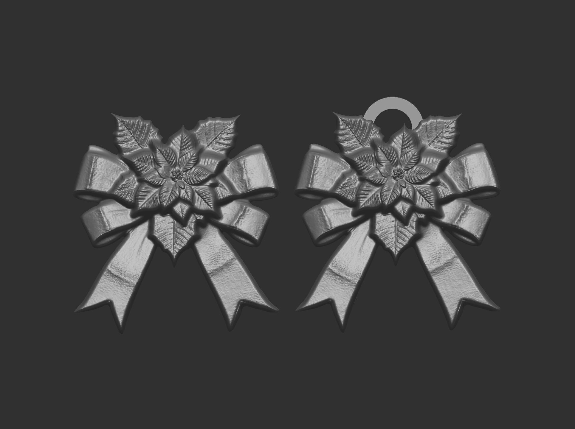 christmas tree ribbon bow 14  3D print model_3