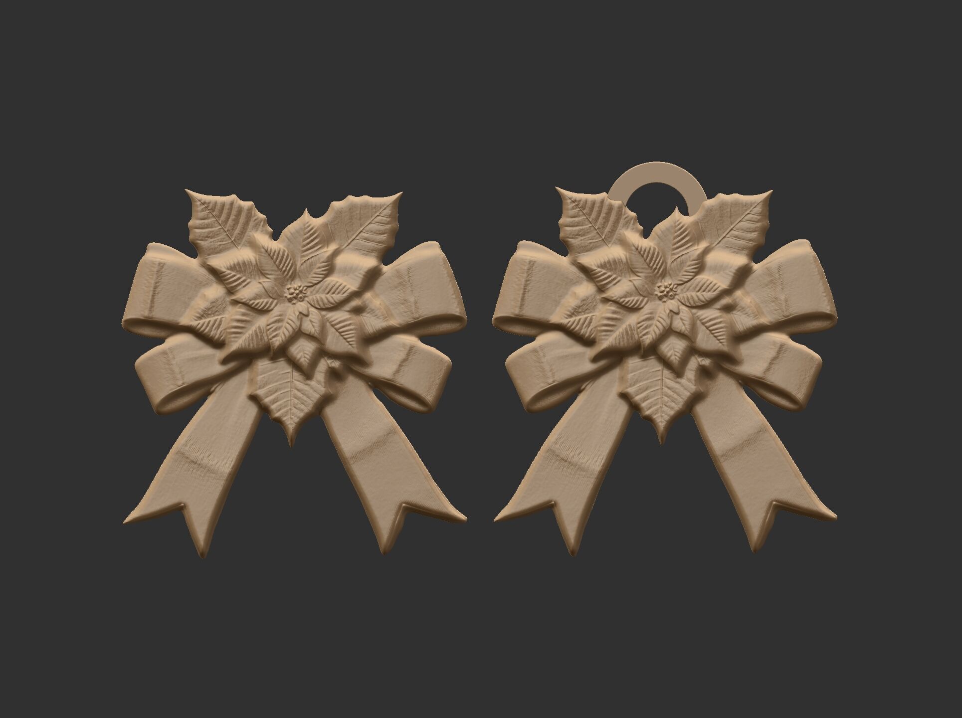 christmas tree ribbon bow 14  3D print model_6