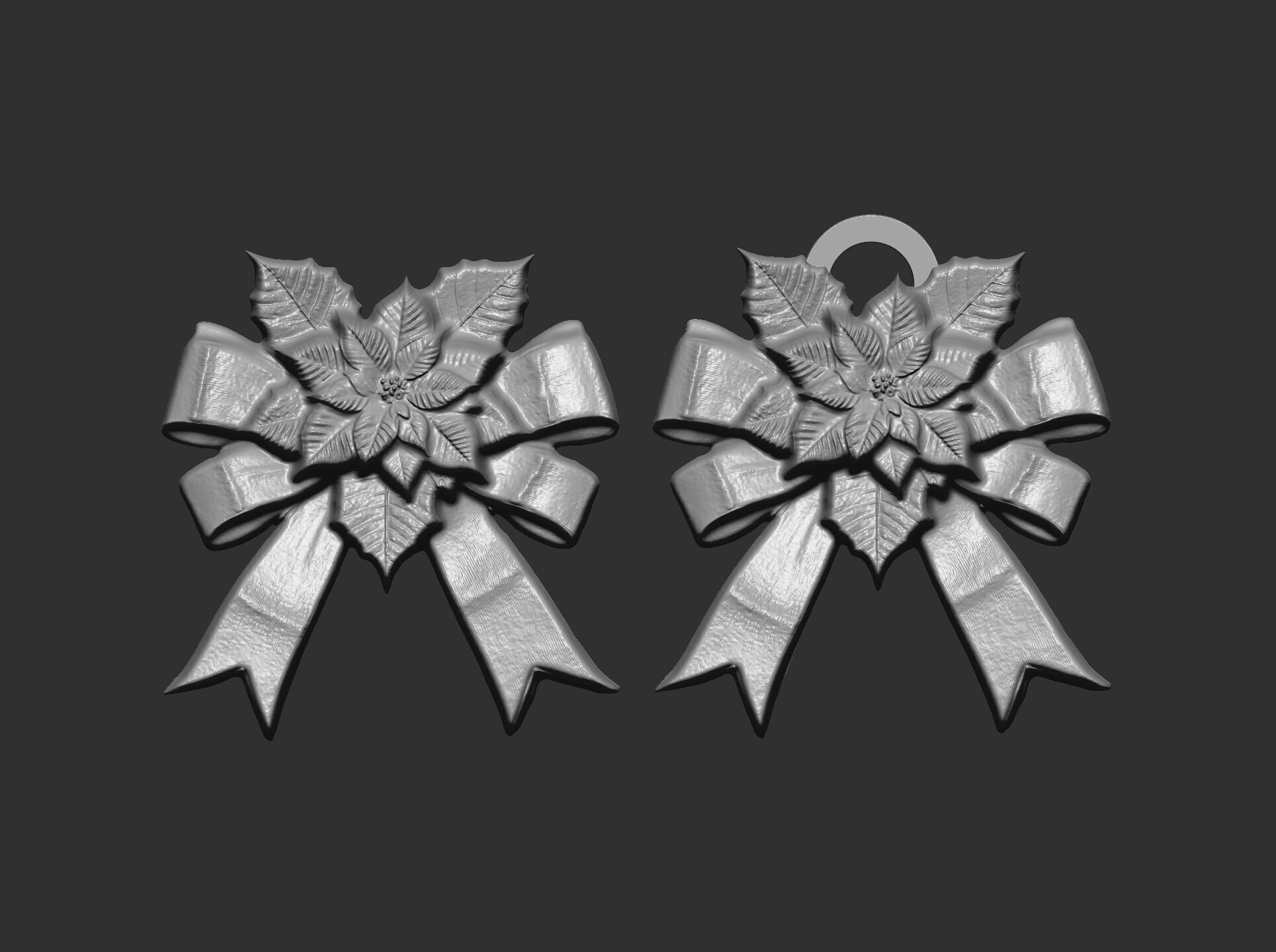 christmas tree ribbon bow 14  3D print model_2