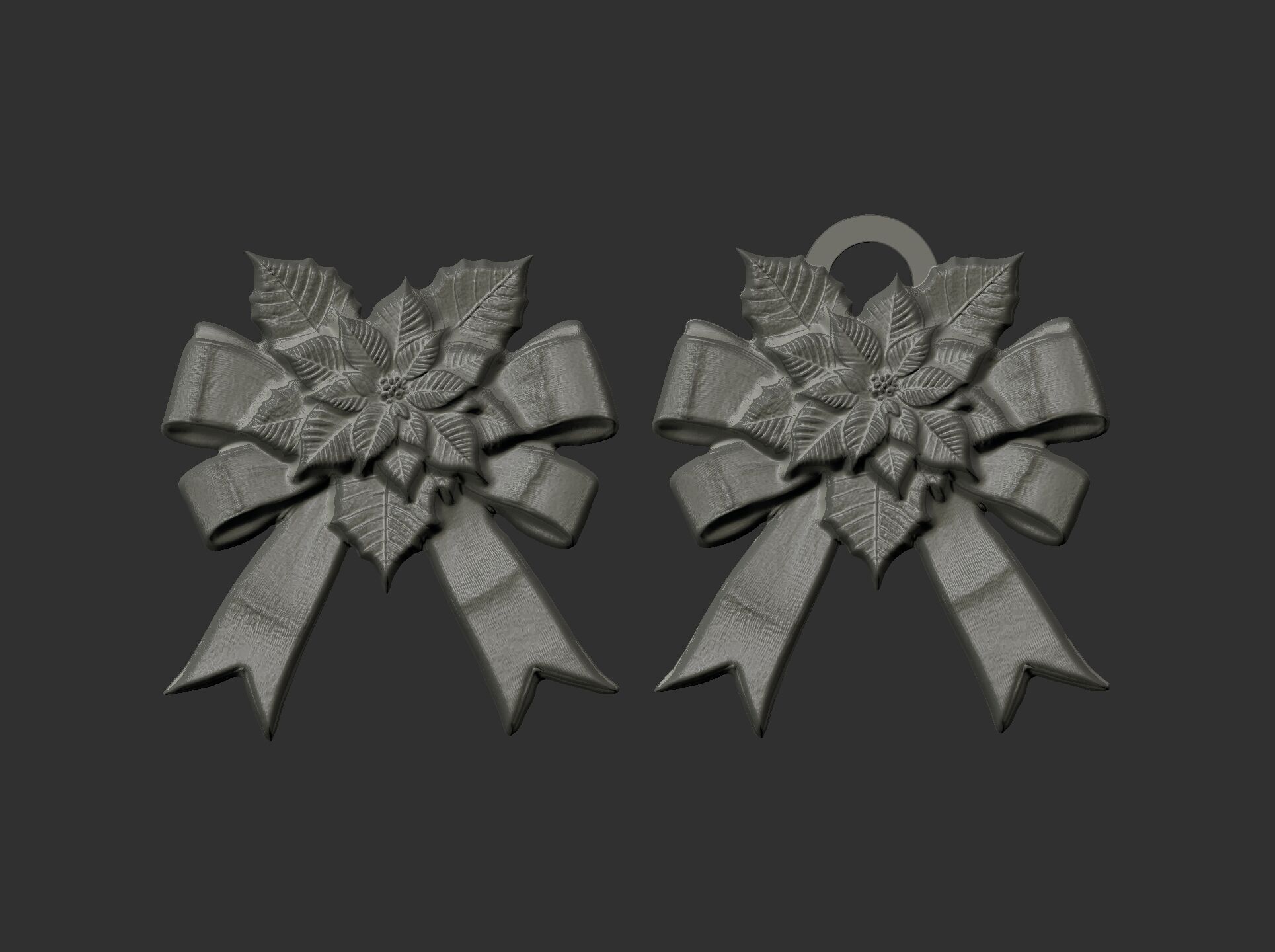 christmas tree ribbon bow 14  3D print model_7