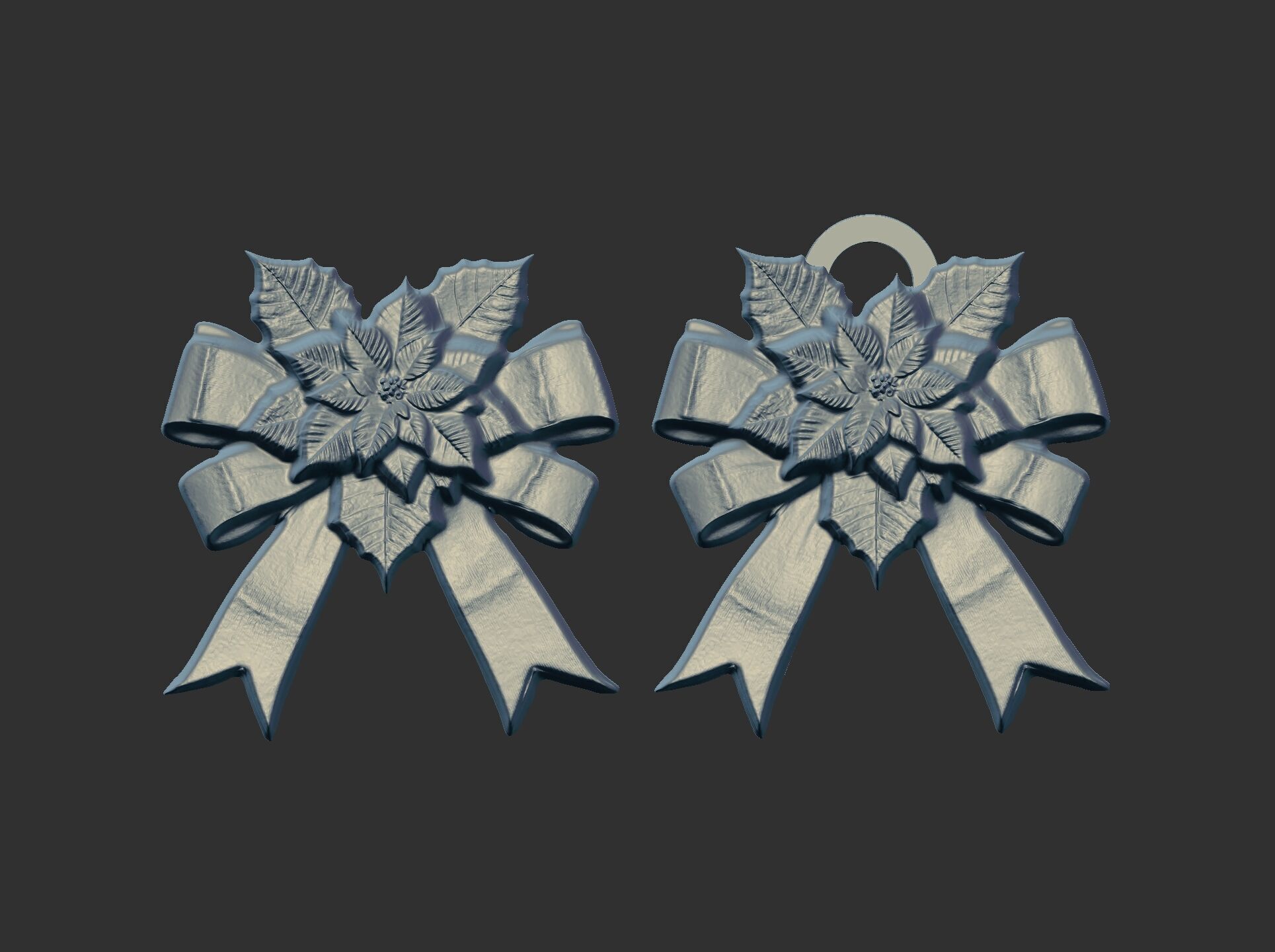 christmas tree ribbon bow 14  3D print model_8