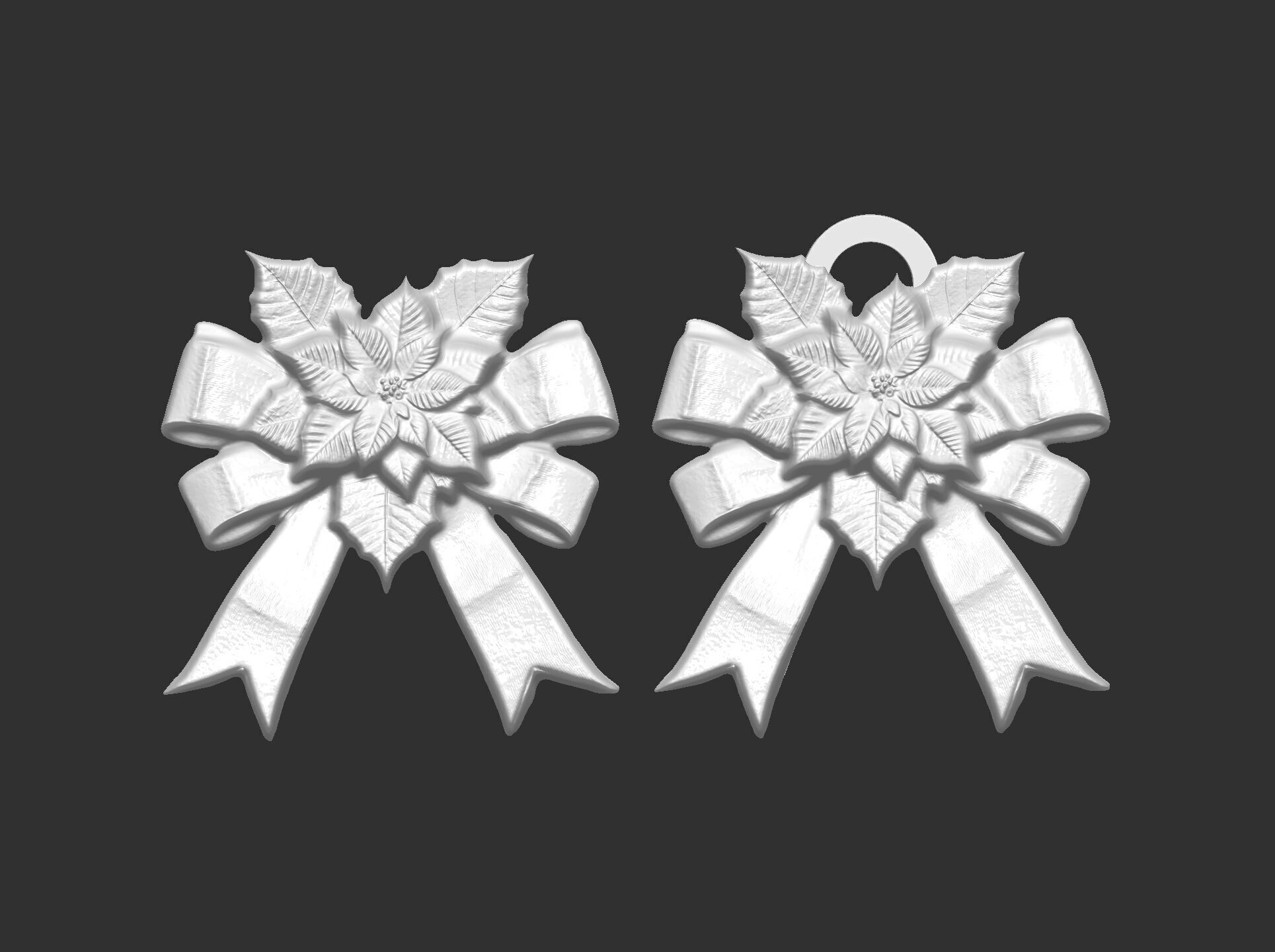 christmas tree ribbon bow 14  3D print model_4