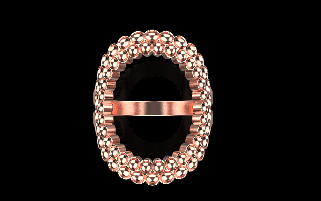 ladies fashion ring model 979 3D print model_13