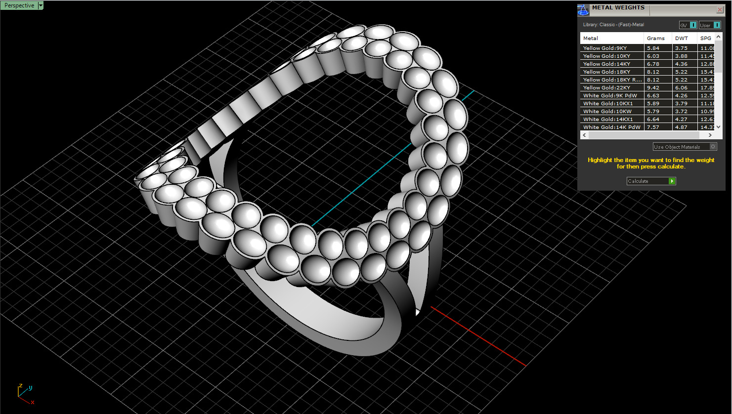 ladies fashion ring model 979 3D print model_4