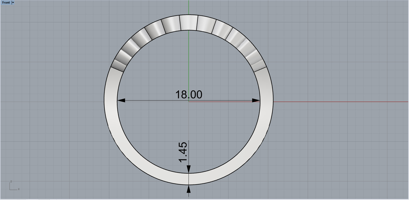 ladies fashion ring model 979 3D print model_7