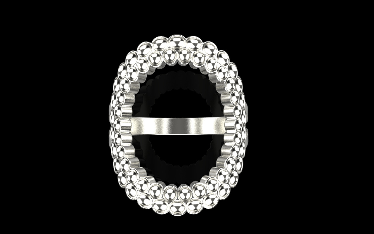 ladies fashion ring model 979 3D print model_14