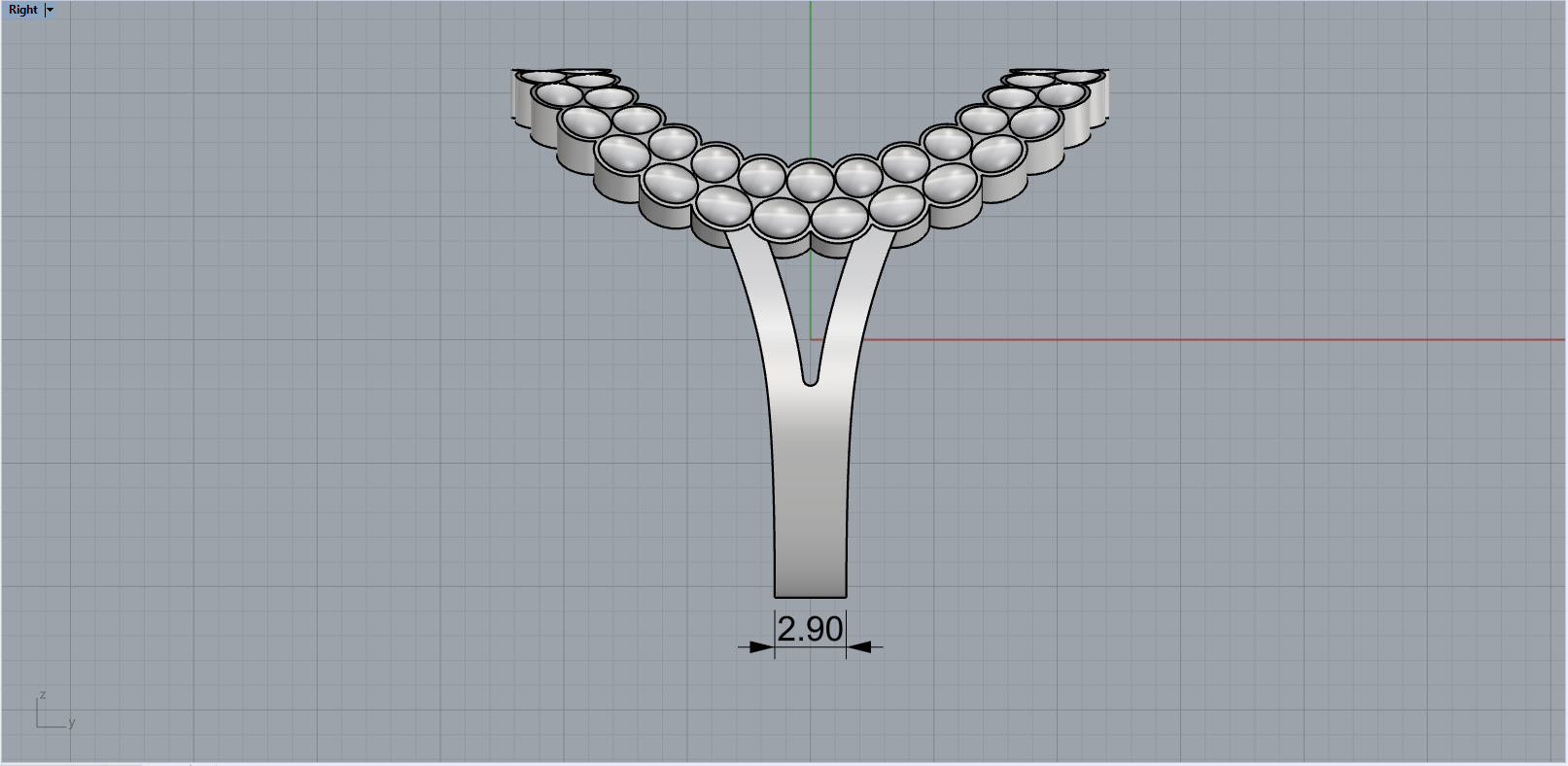 ladies fashion ring model 979 3D print model_8