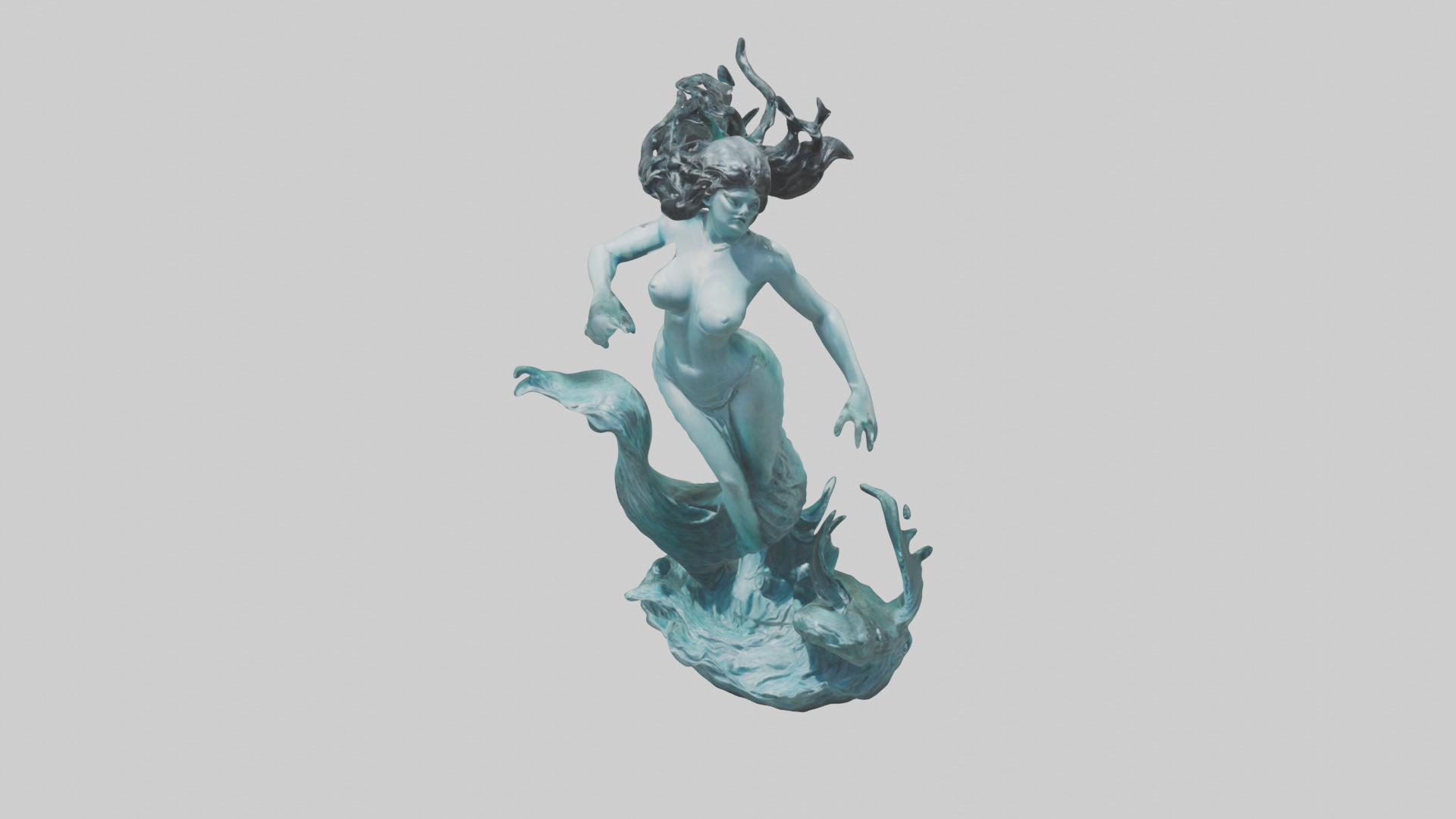 Sirens Call statue model 3D model_16