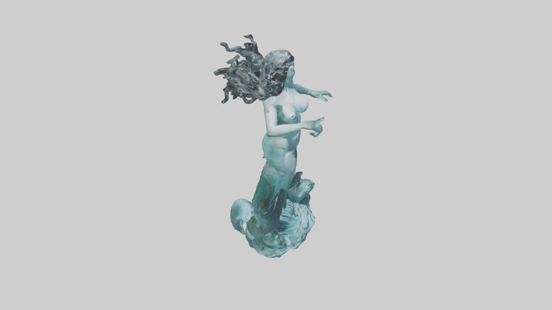 Sirens Call statue model 3D model_18