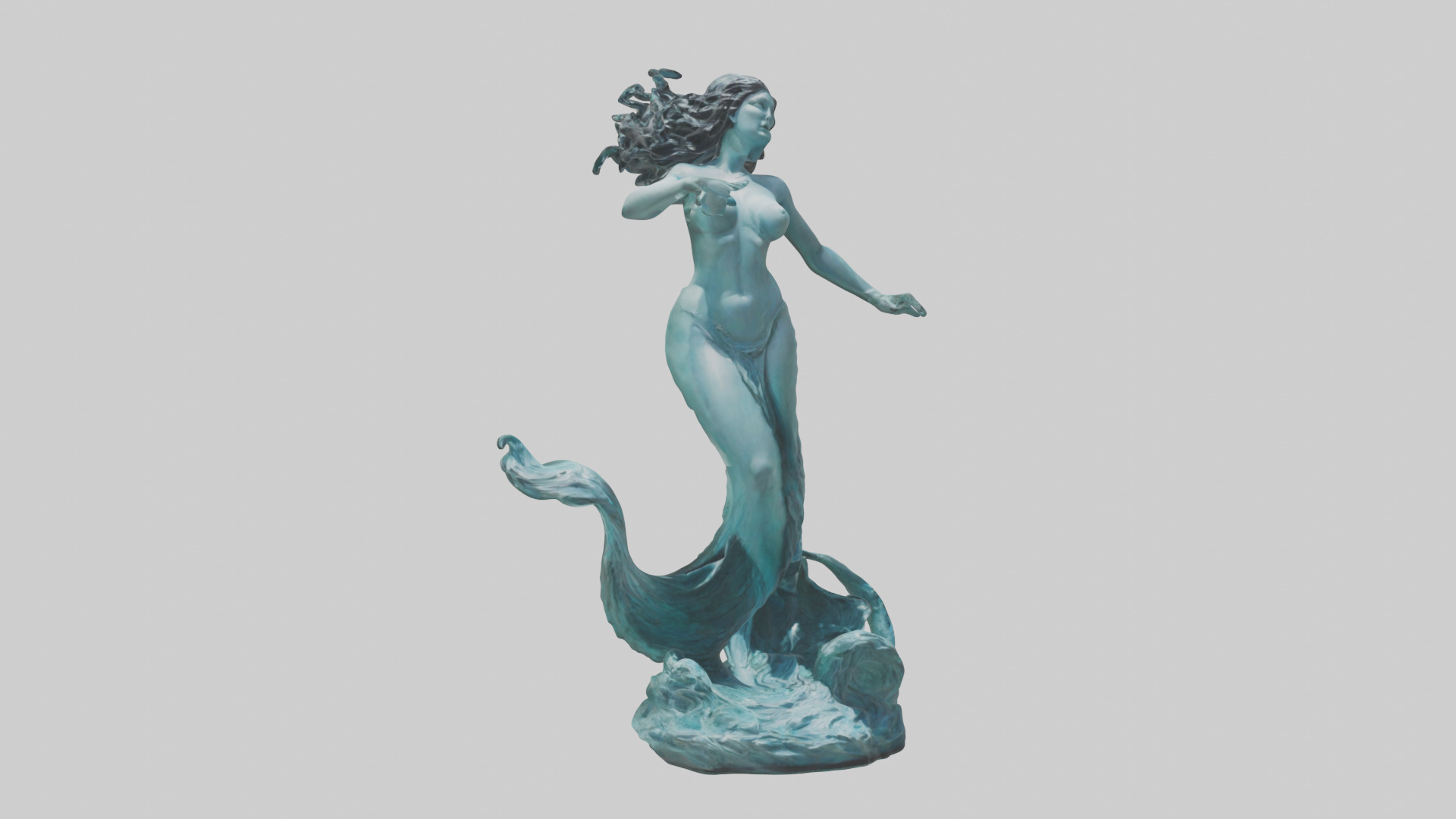 Sirens Call statue model 3D model_11