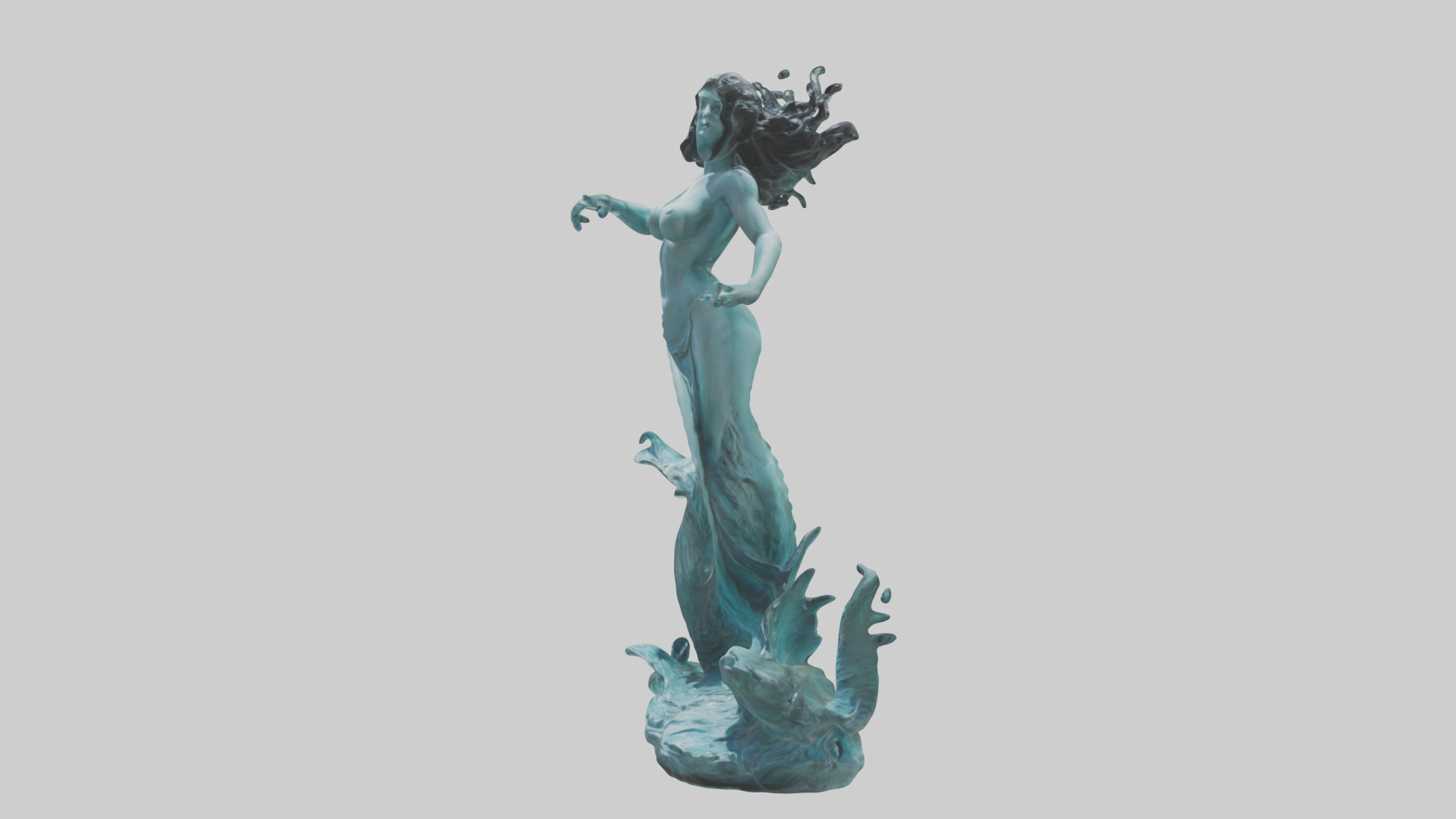 Sirens Call statue model 3D model_9