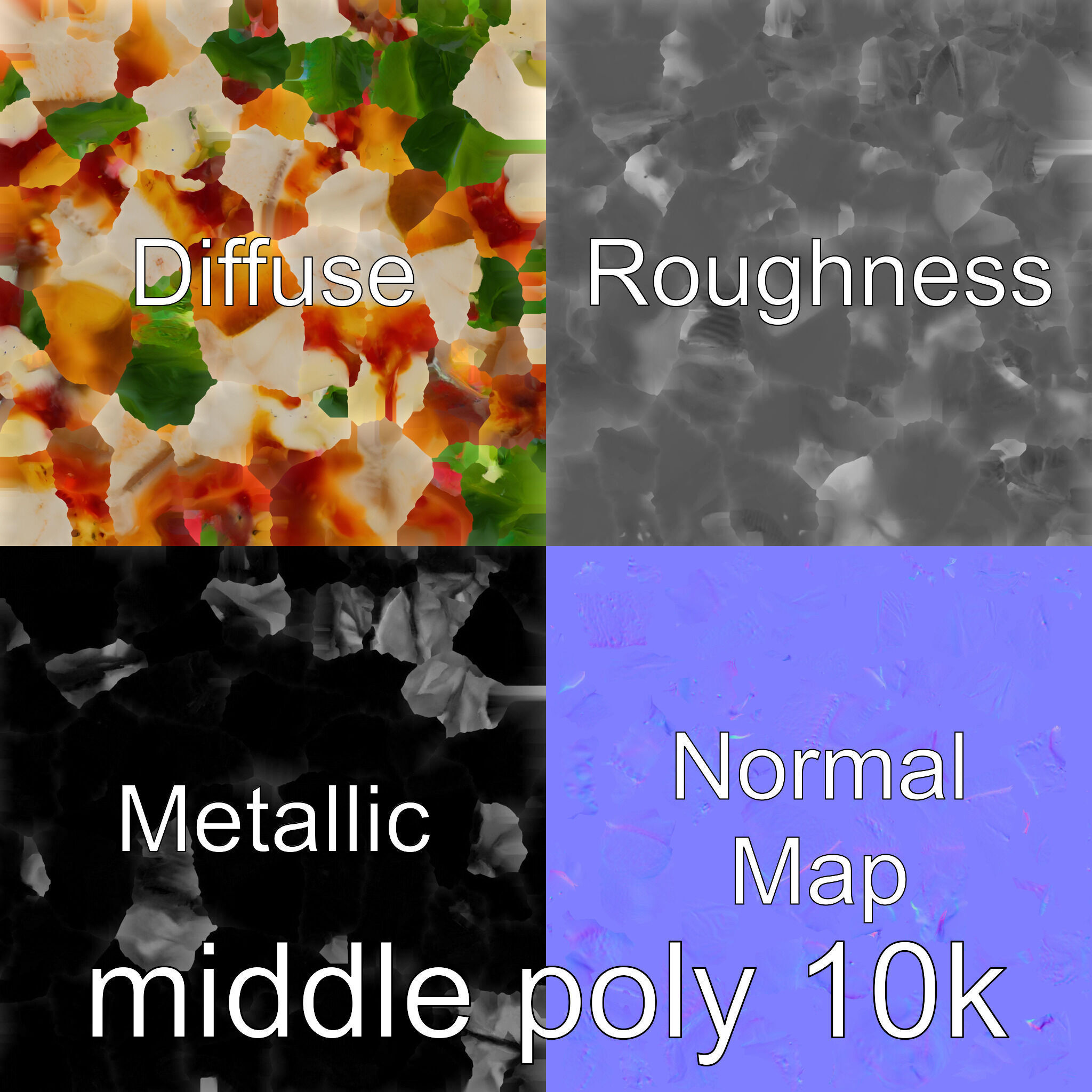 Margherita Pizza Slice 3D model pack Low-poly 3D model_27