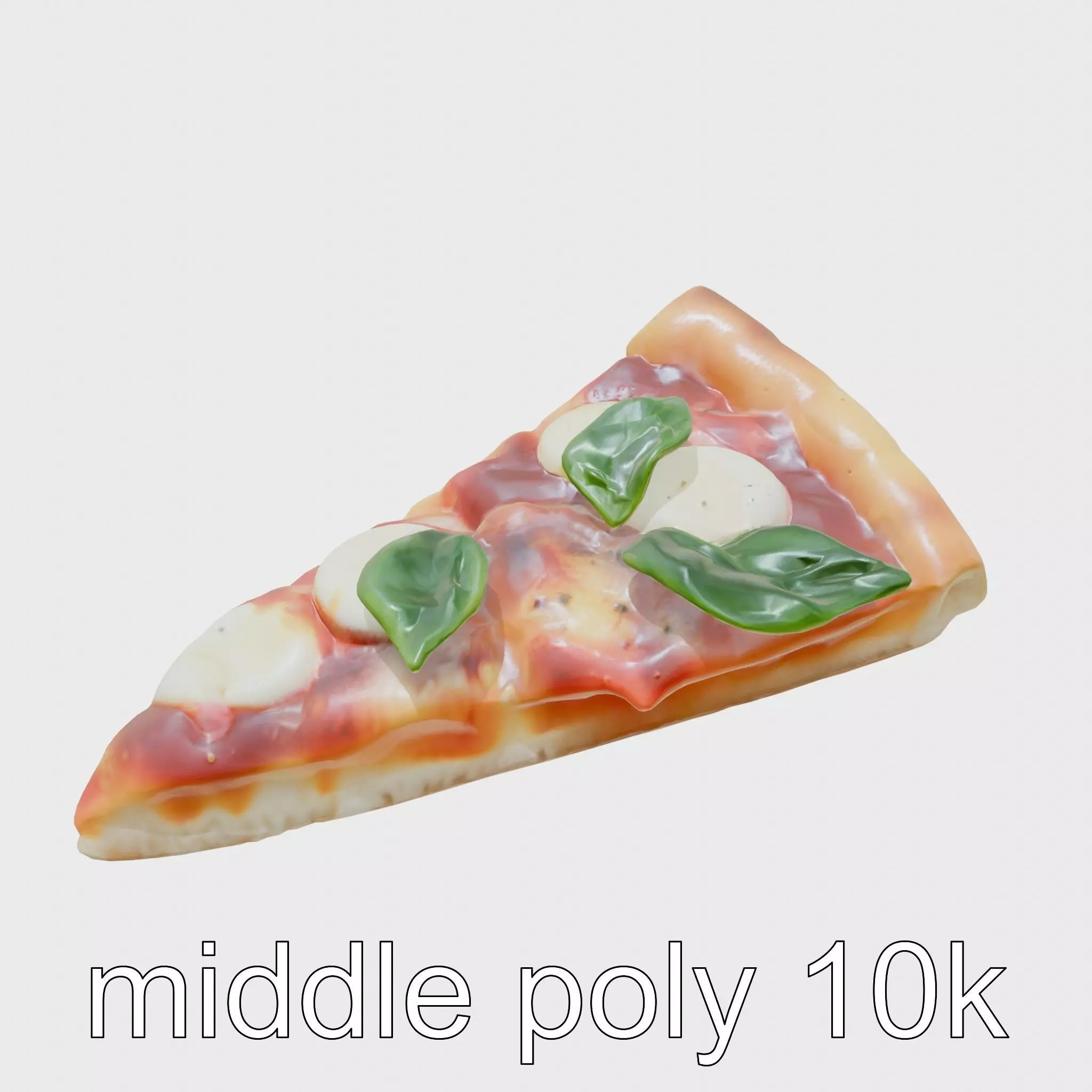 Margherita Pizza Slice 3D model pack Low-poly 3D model_0