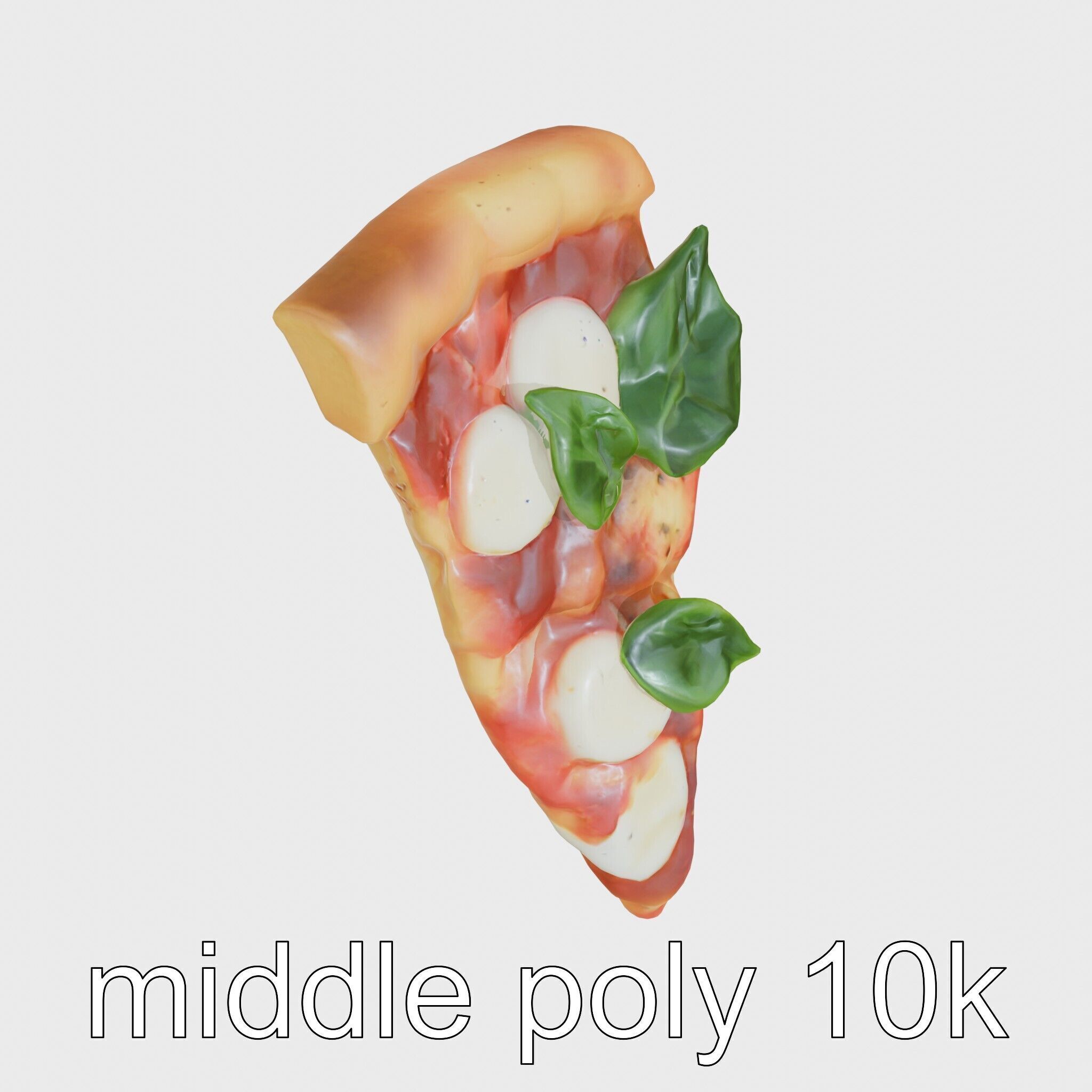 Margherita Pizza Slice 3D model pack Low-poly 3D model_12