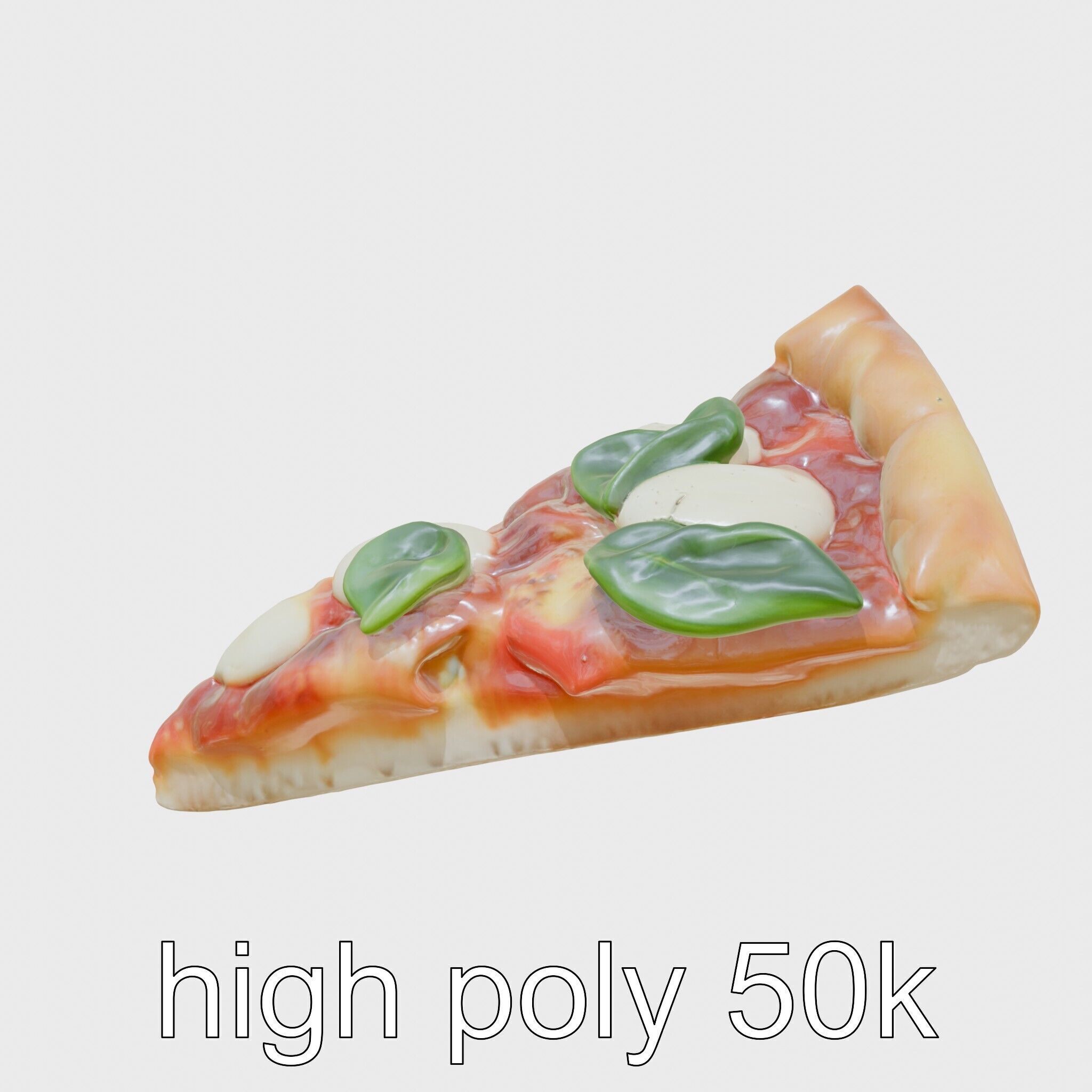 Margherita Pizza Slice 3D model pack Low-poly 3D model_5