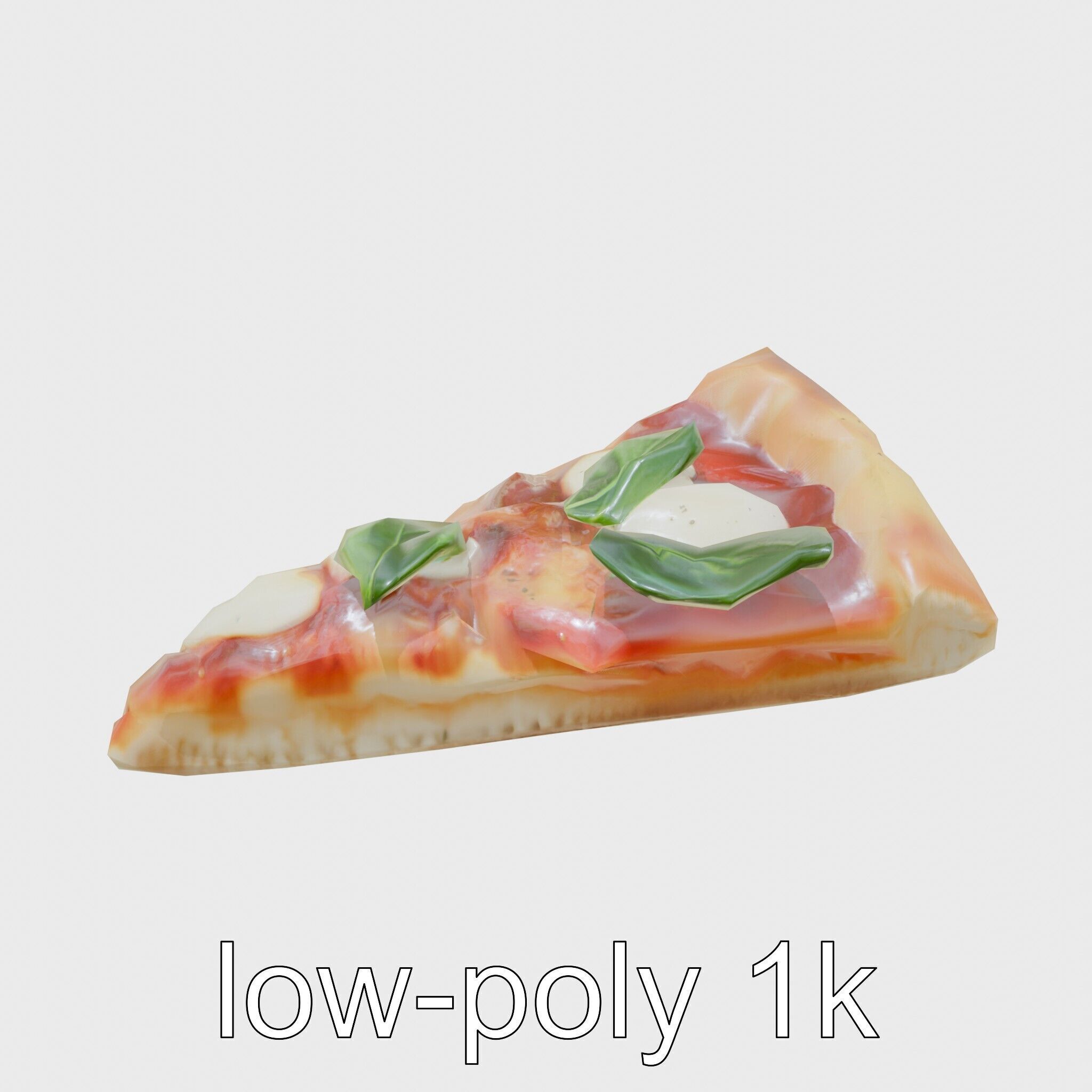 Margherita Pizza Slice 3D model pack Low-poly 3D model_7