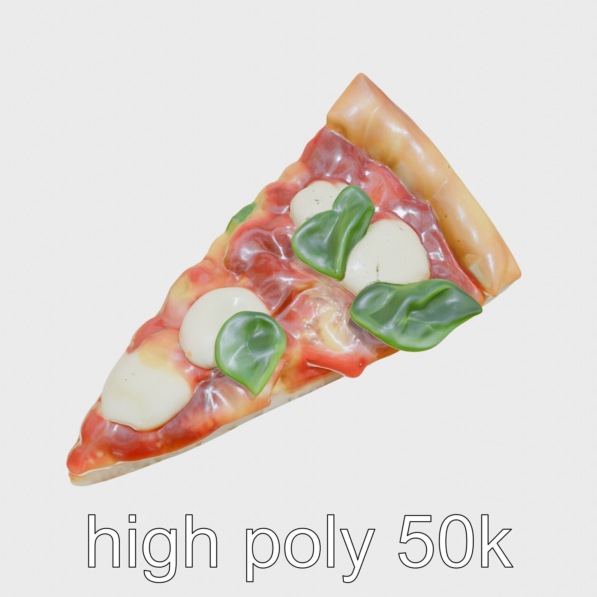 Margherita Pizza Slice 3D model pack Low-poly 3D model_21