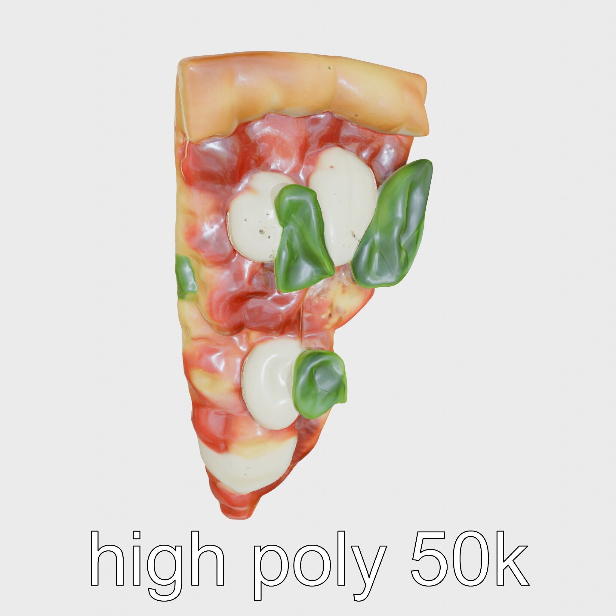 Margherita Pizza Slice 3D model pack Low-poly 3D model_11