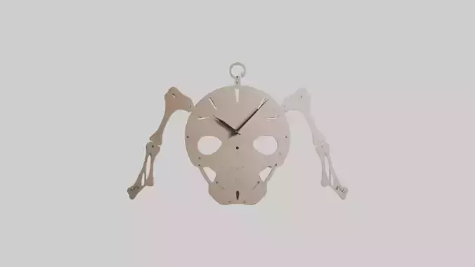 Skeleton Wall Clock model 3D model