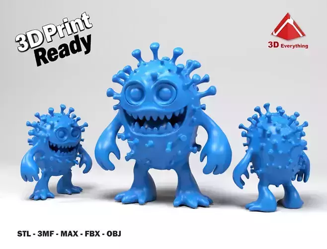 Monster virus 3 3D print model