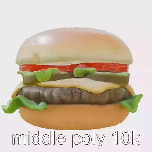 Classic Cheeseburger Realistic Textures model pack Low-poly 3D model