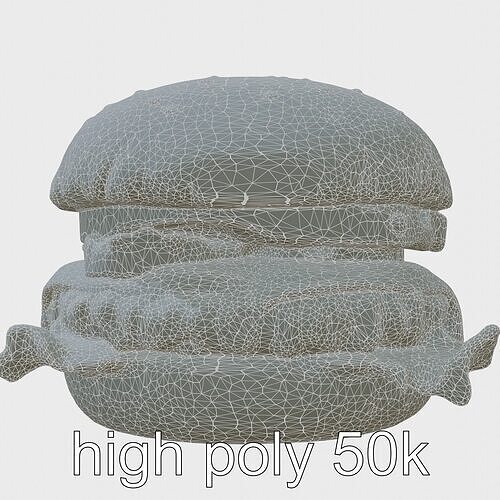 Classic Cheeseburger Realistic Textures model pack Low-poly 3D model 6