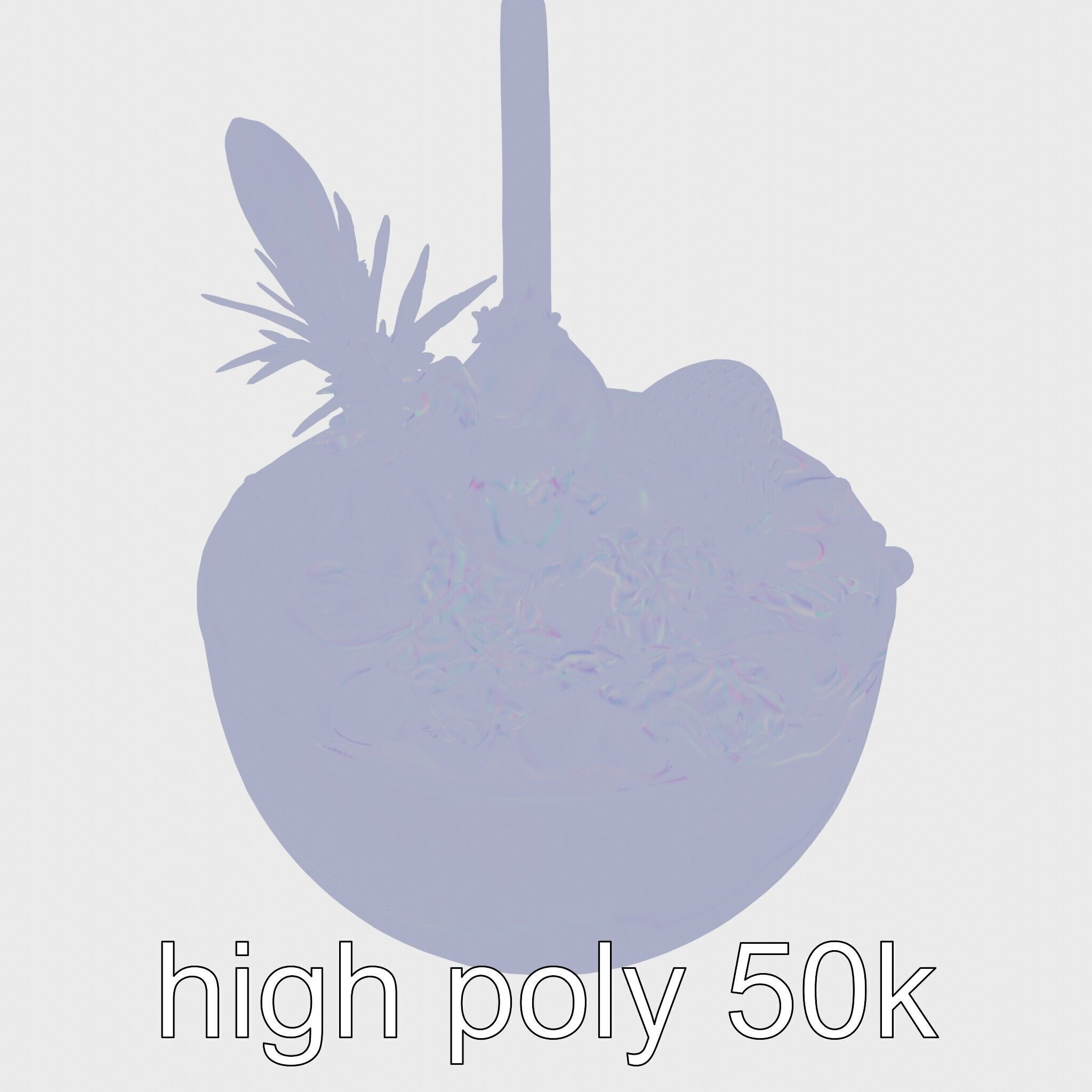 Tropical Smoothie Bowl 3D Model Pack Low-poly 3D model_21