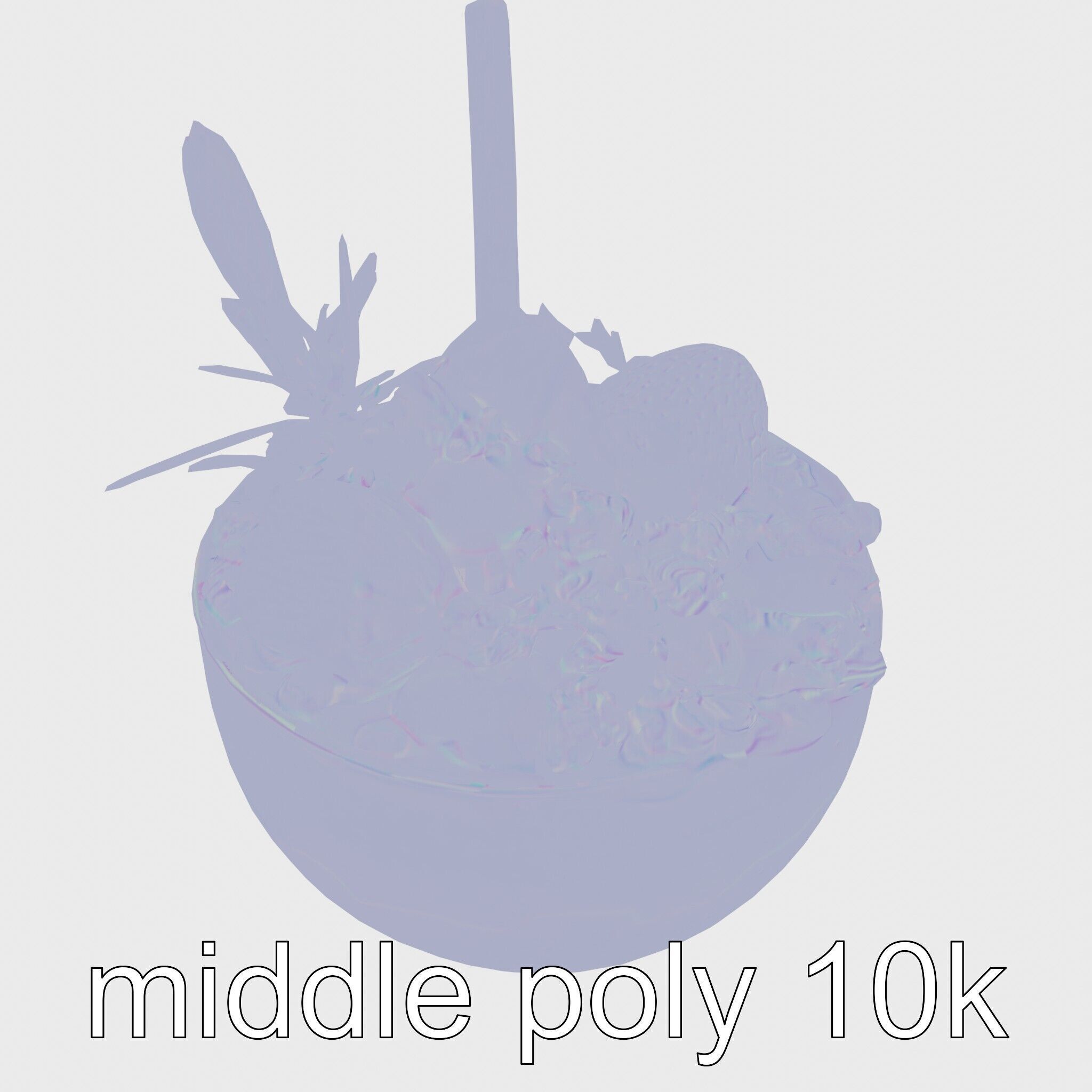 Tropical Smoothie Bowl 3D Model Pack Low-poly 3D model_19