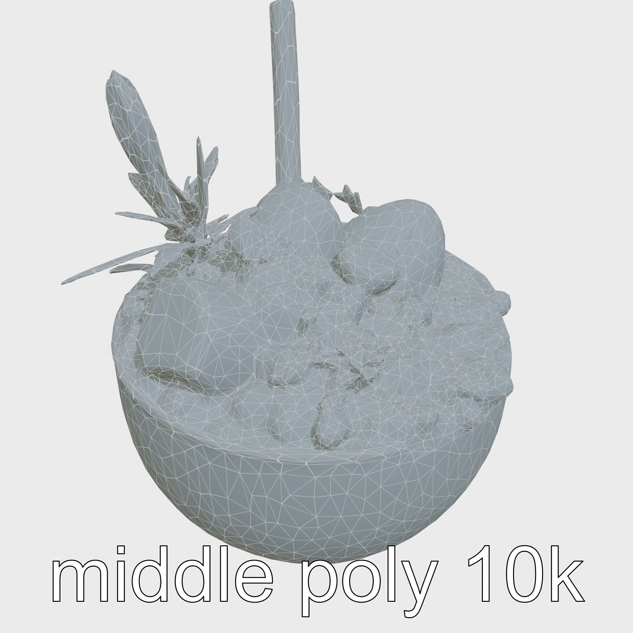 Tropical Smoothie Bowl 3D Model Pack Low-poly 3D model_26