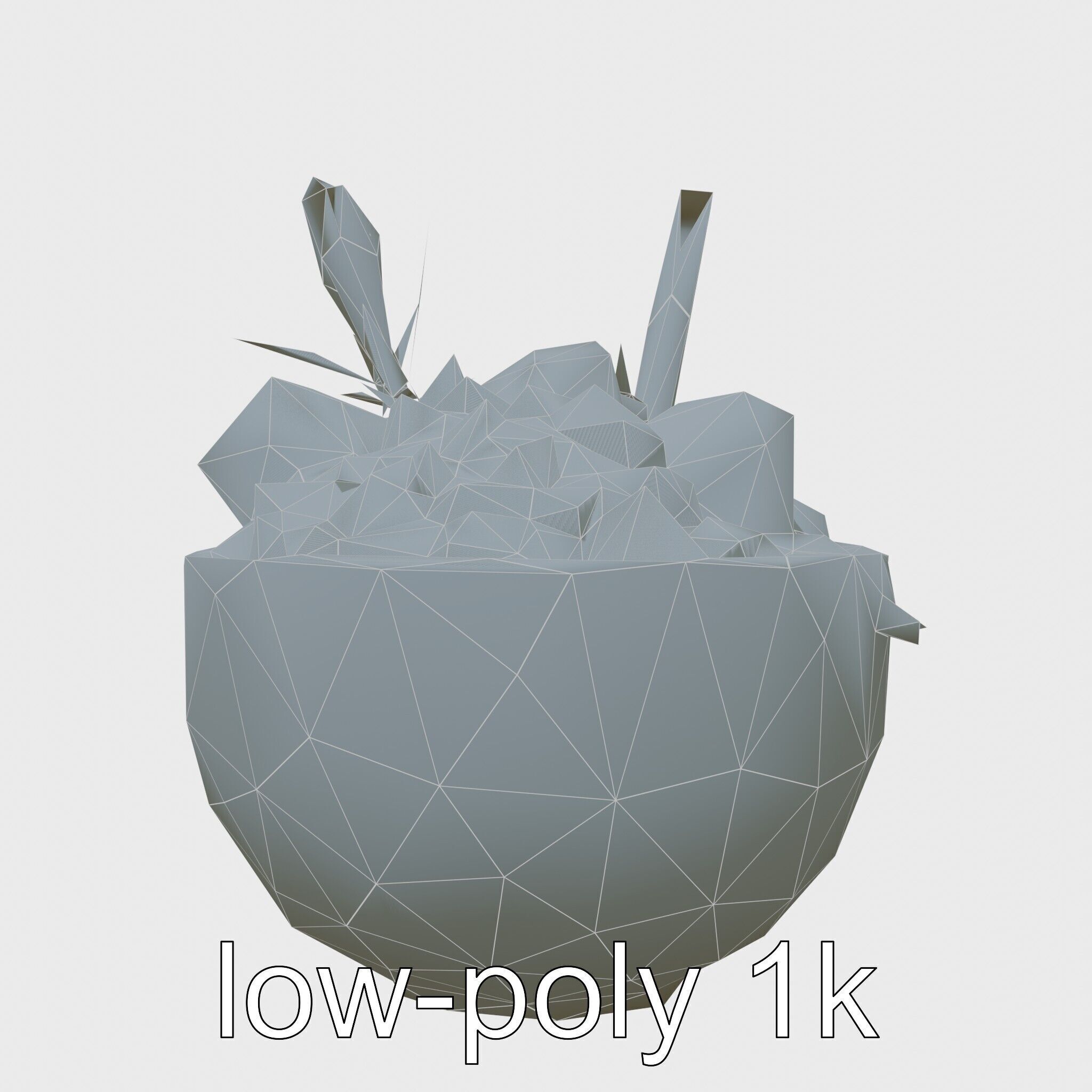 Tropical Smoothie Bowl 3D Model Pack Low-poly 3D model_20