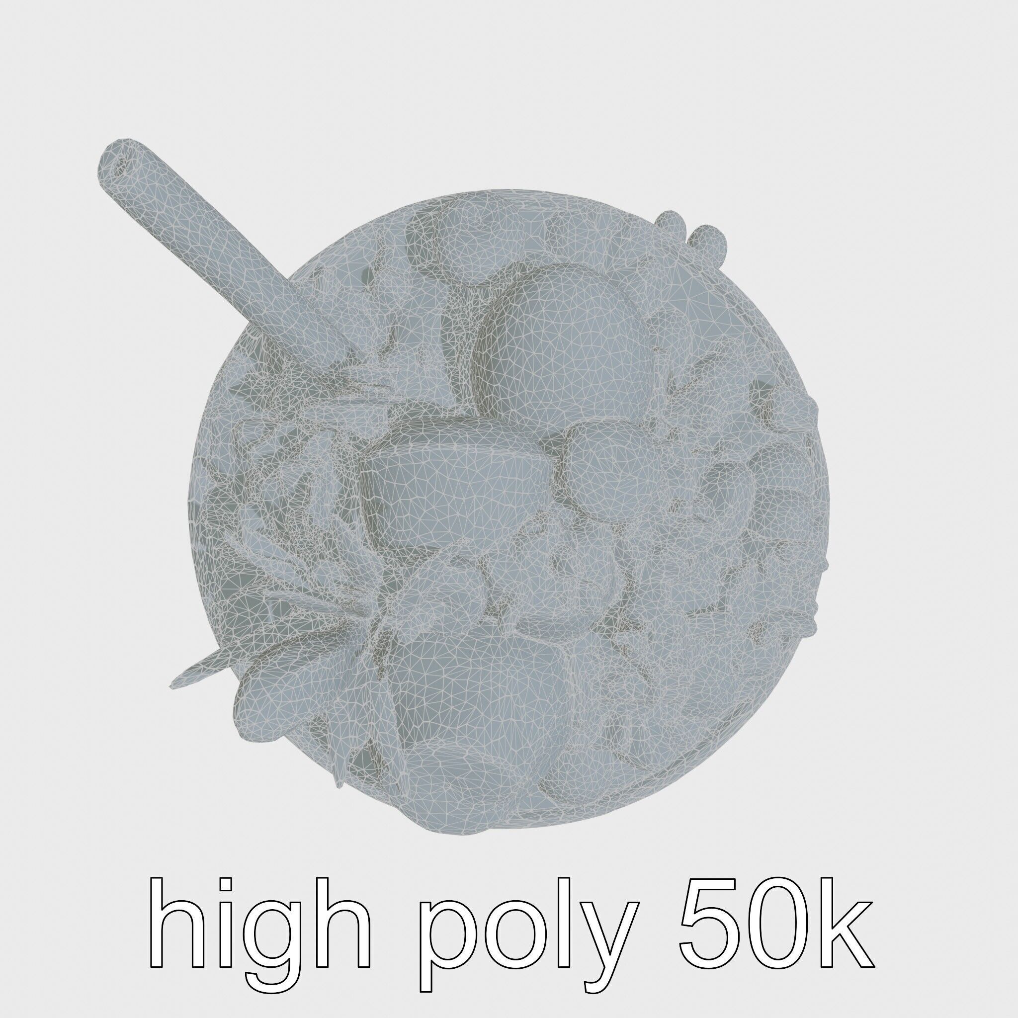 Tropical Smoothie Bowl 3D Model Pack Low-poly 3D model_8