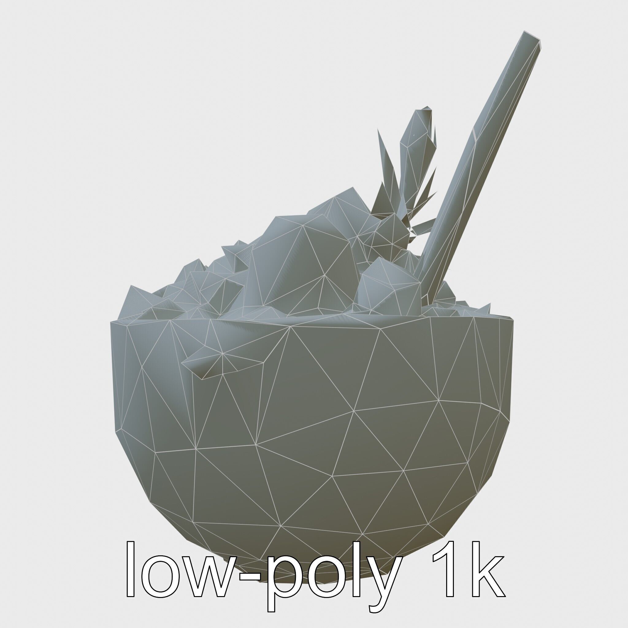 Tropical Smoothie Bowl 3D Model Pack Low-poly 3D model_10
