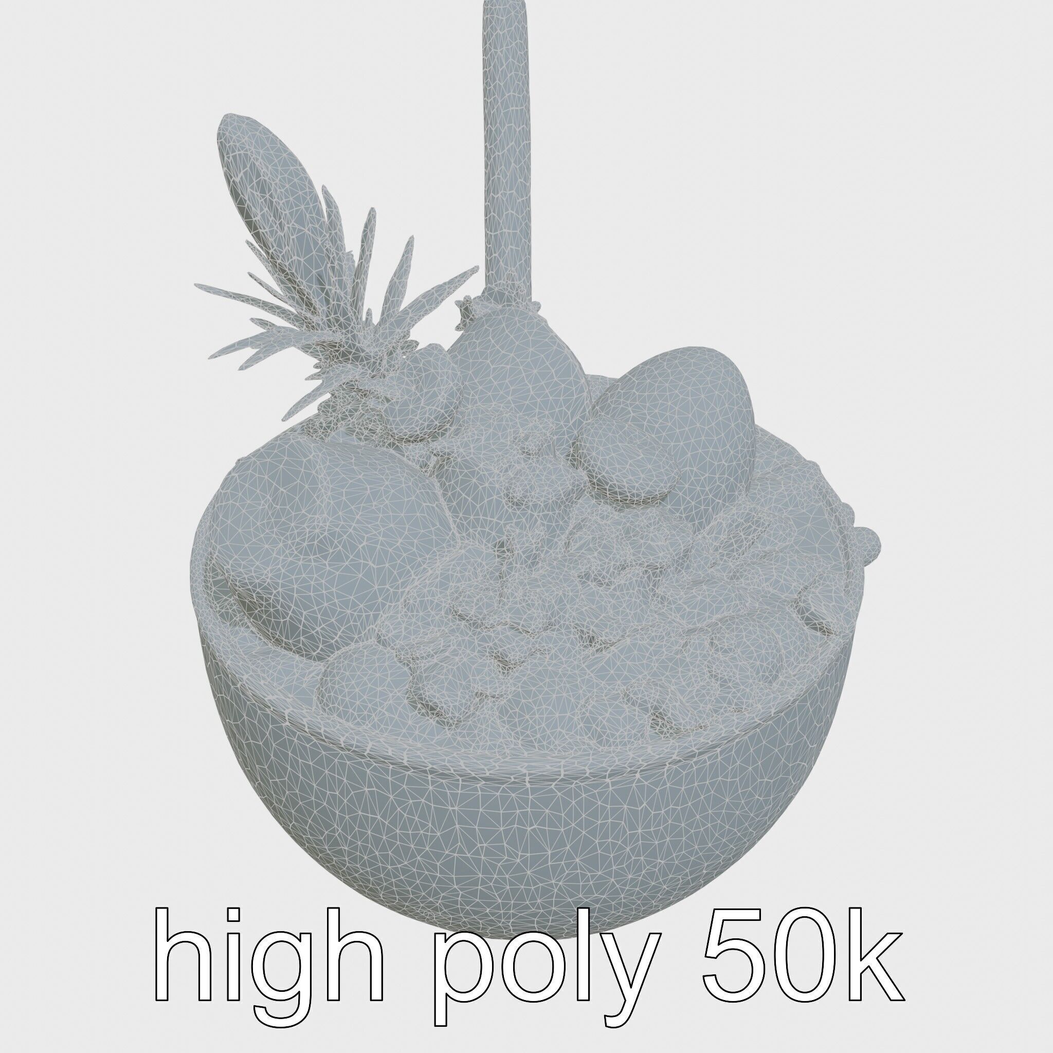 Tropical Smoothie Bowl 3D Model Pack Low-poly 3D model_28