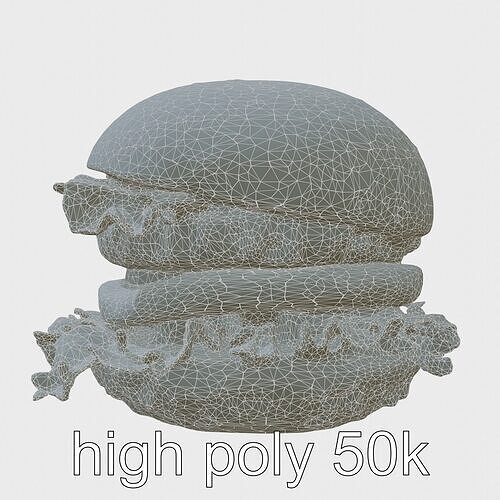 Veggie Burger Deluxe model pack Low-poly 3D model 6