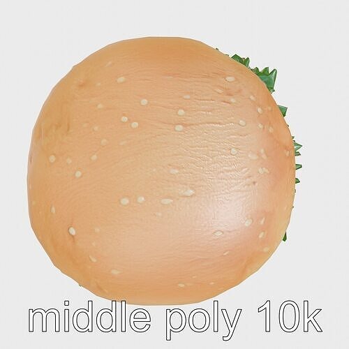 Veggie Burger Deluxe model pack Low-poly 3D model 7