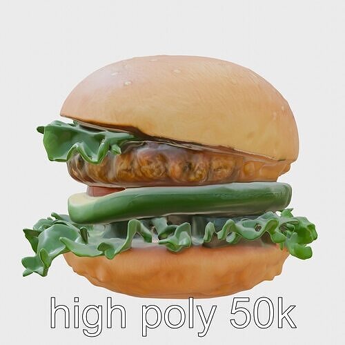 Veggie Burger Deluxe model pack Low-poly 3D model 3