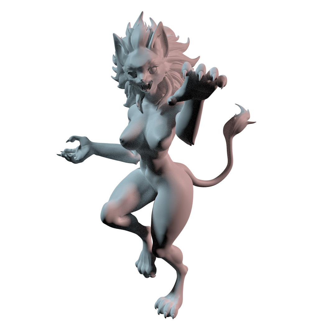 Furry Belladonna figure 3dprint 3D print model_1