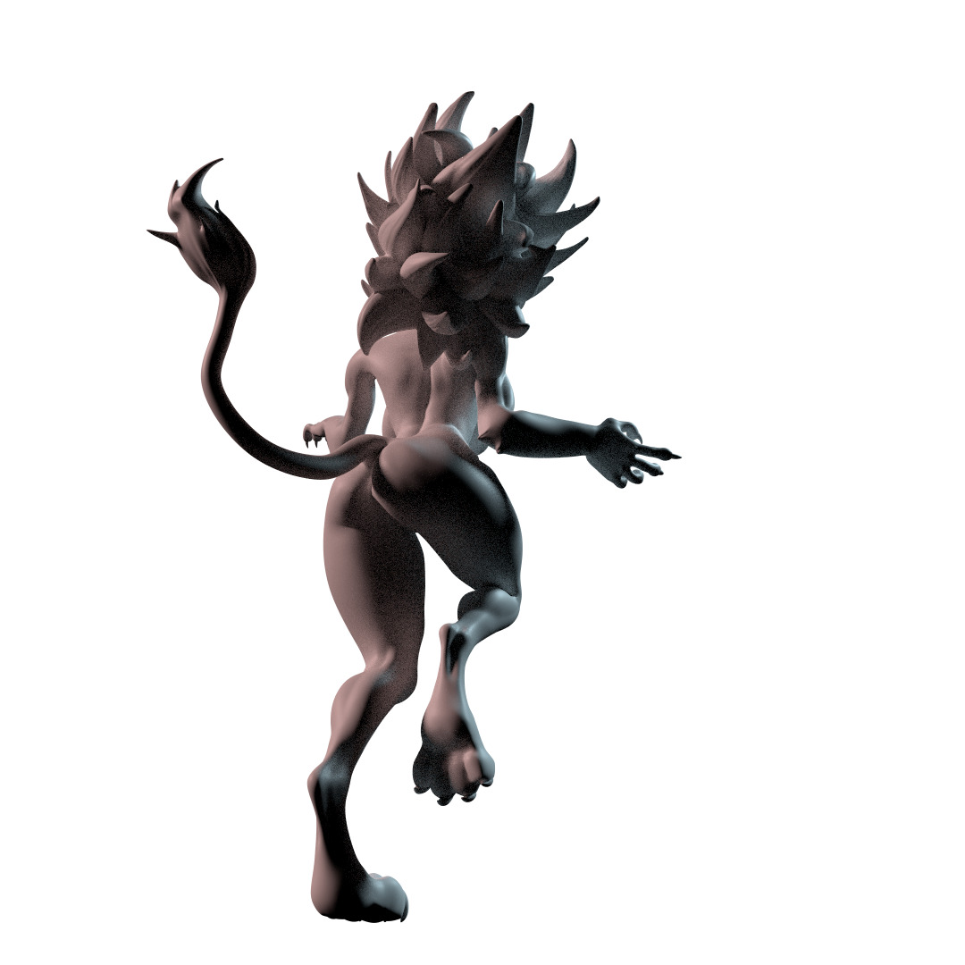 Furry Belladonna figure 3dprint 3D print model_5